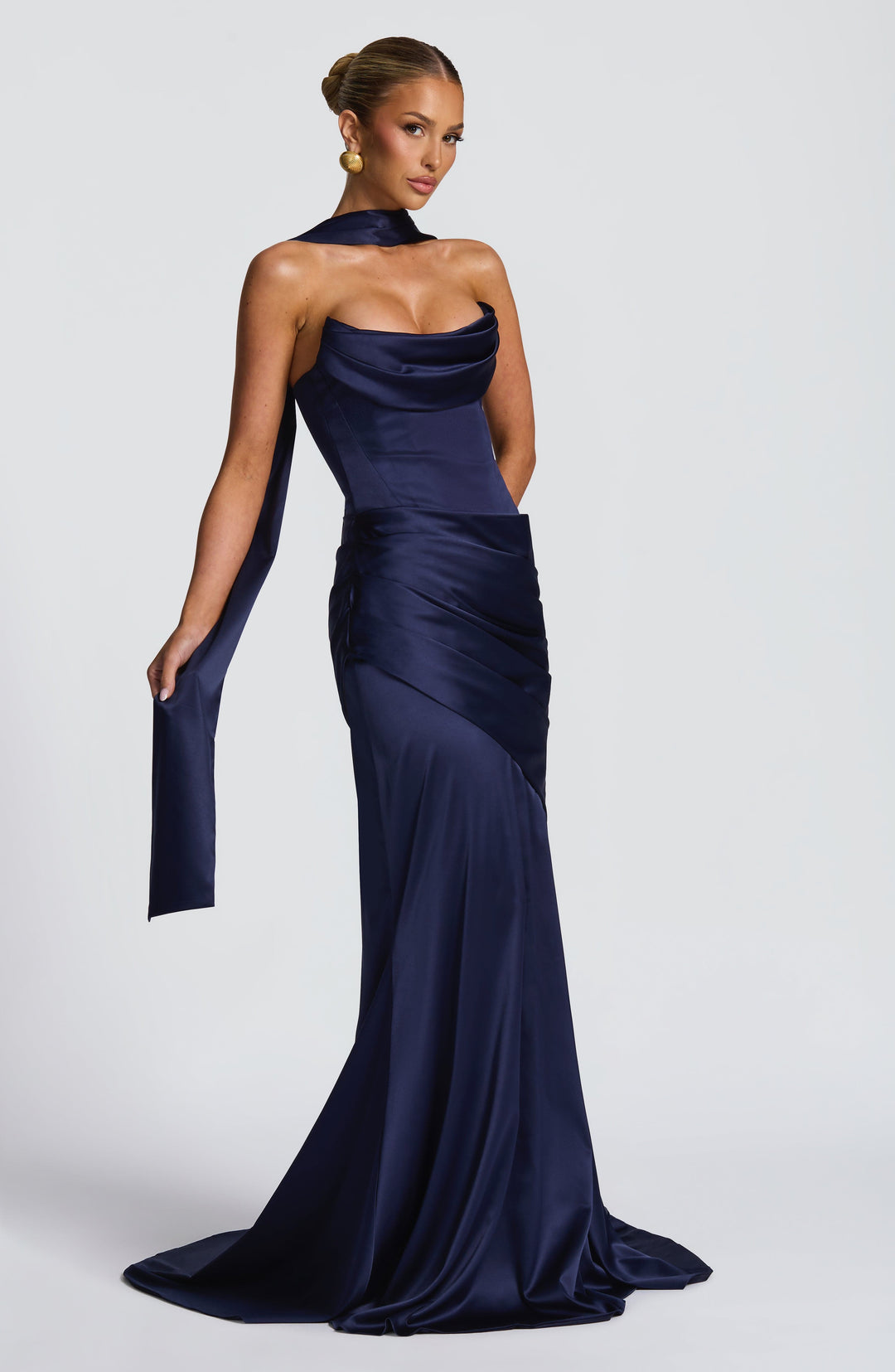 Lumaessa Maxi Dress in Navy by Clandour, product photo 6