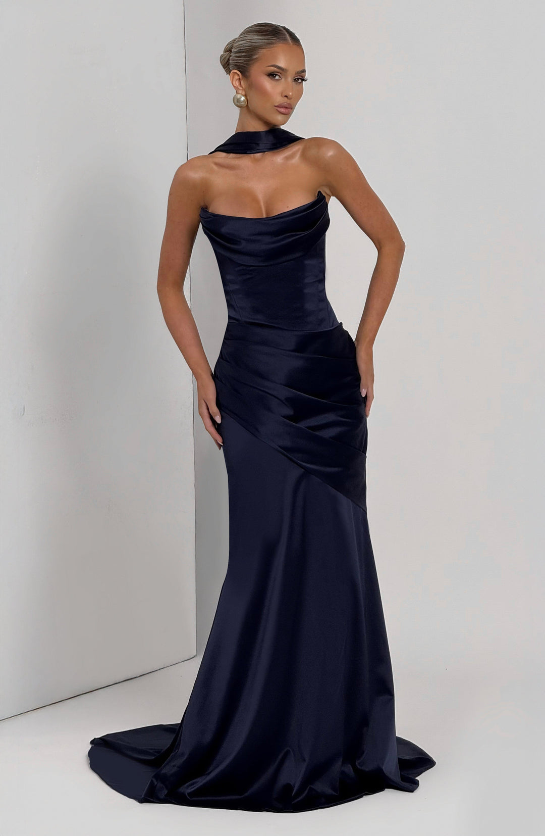 Lumaessa Maxi Dress in Navy by Clandour, product photo 9