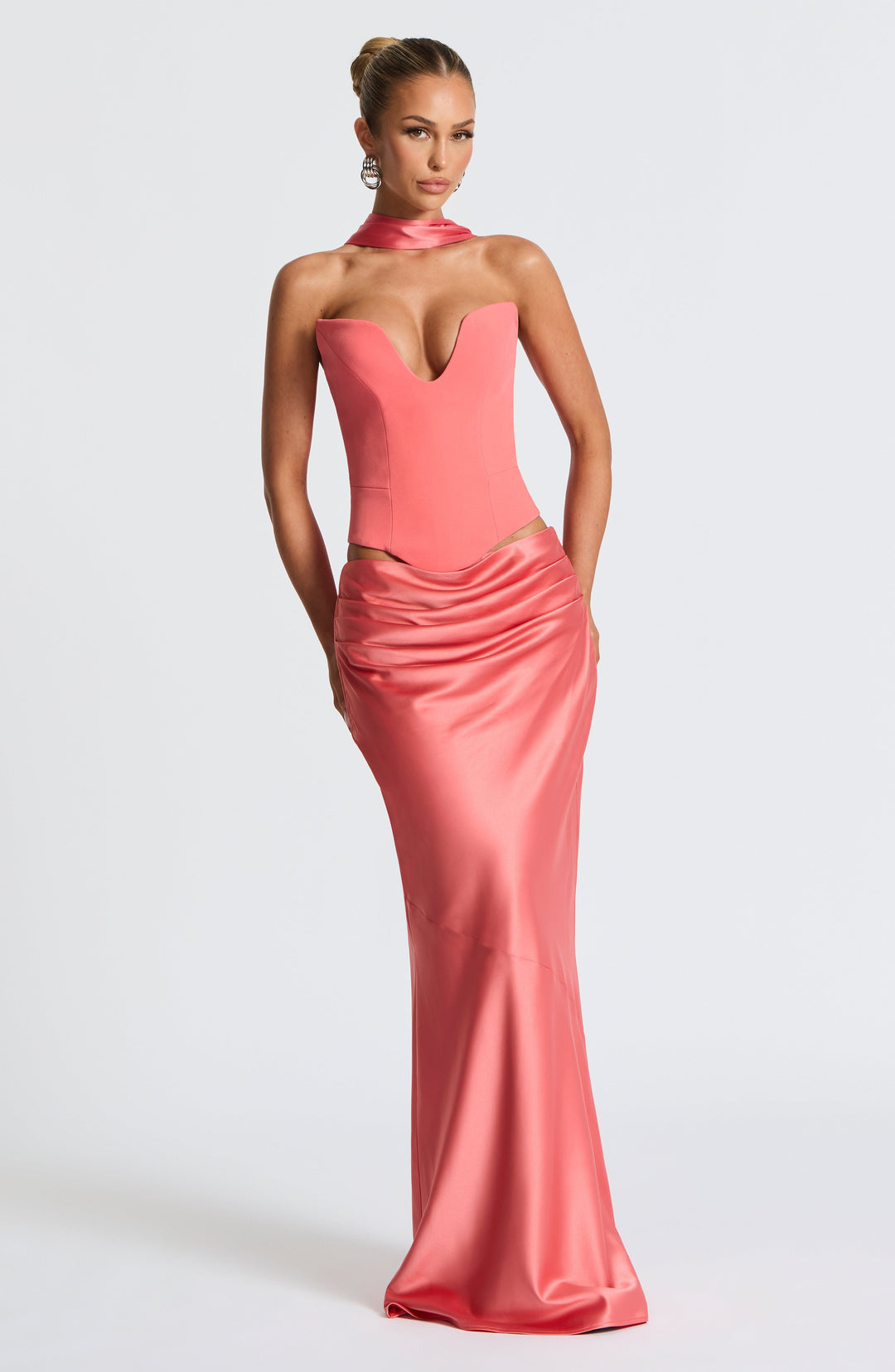 Lumaette Corset in Coral Pink by Clandour, product photo 9