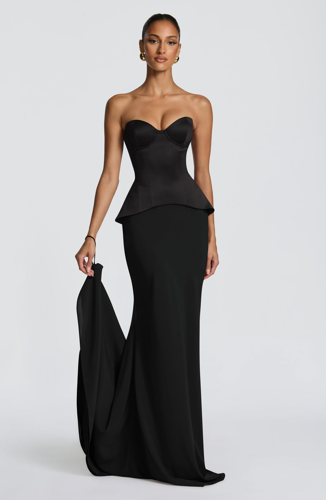 Lumaina Maxi Skirt in Black by Clandour, product photo 5