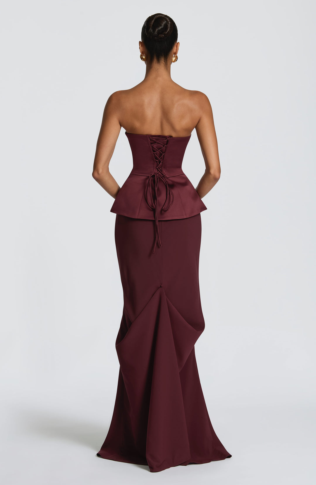Lumaina Maxi Skirt in Cherry Lacquer by Clandour, product photo 5