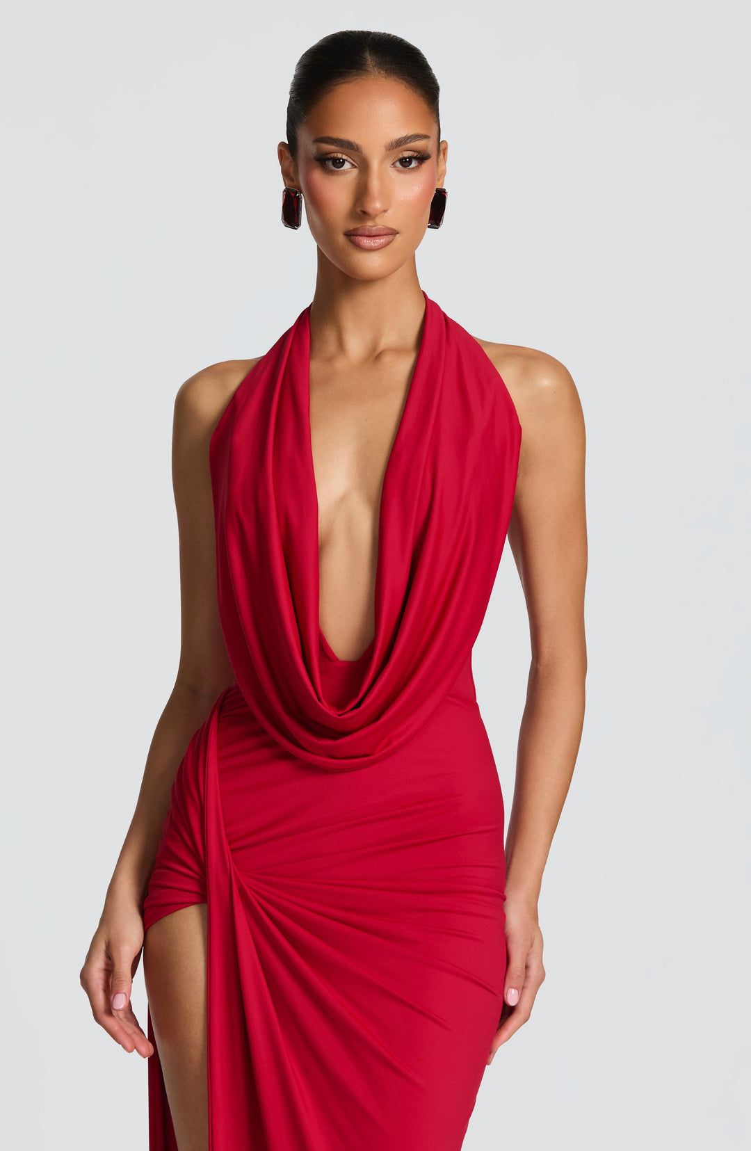 Lumamira Maxi Dress in Red by Clandour, product photo 7