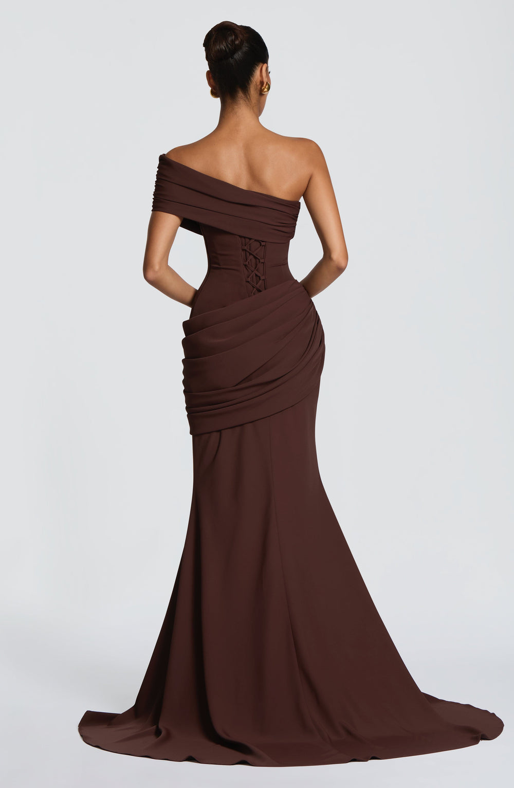 Lumanna Gown in Plum Brown by Clandour, product photo 2