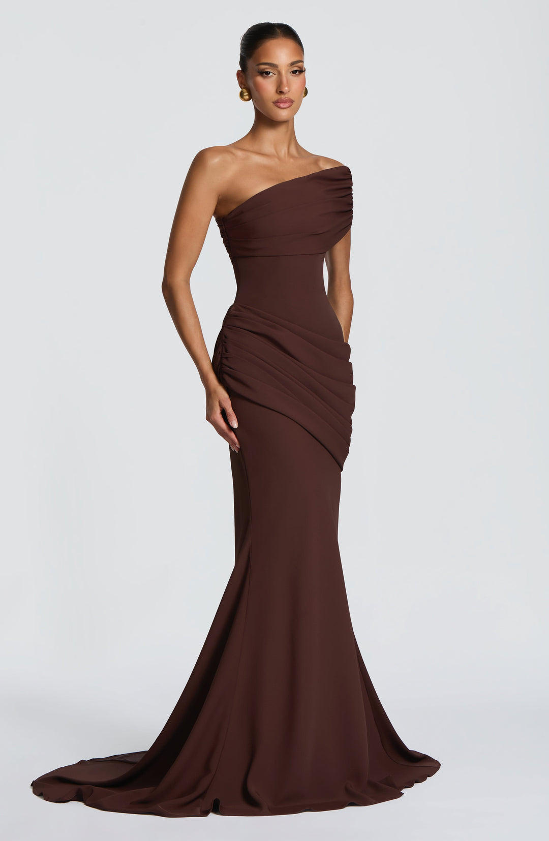 Lumanna Gown in Plum Brown by Clandour, product photo 3