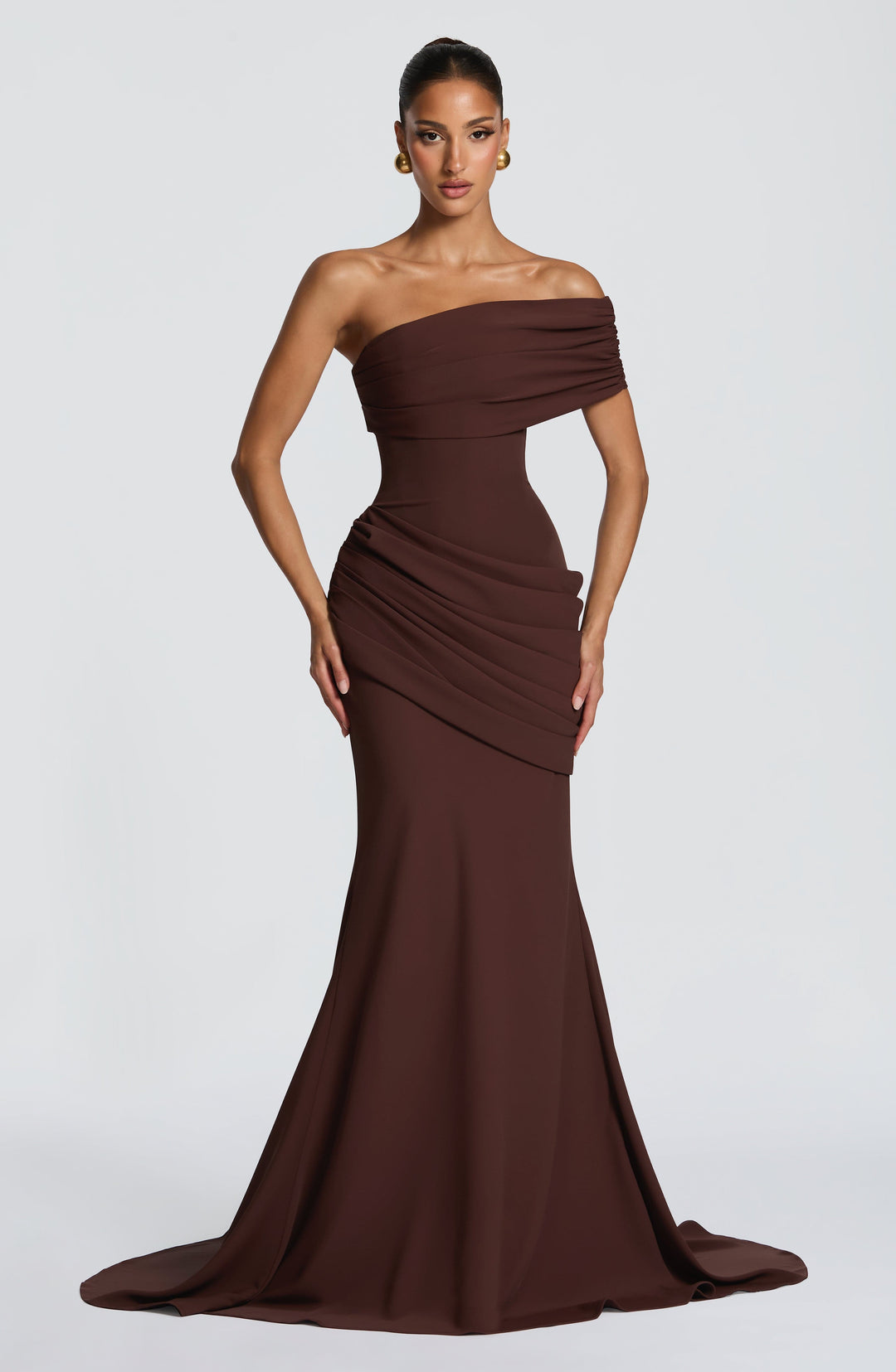 Lumanna Gown in Plum Brown by Clandour, product photo 8