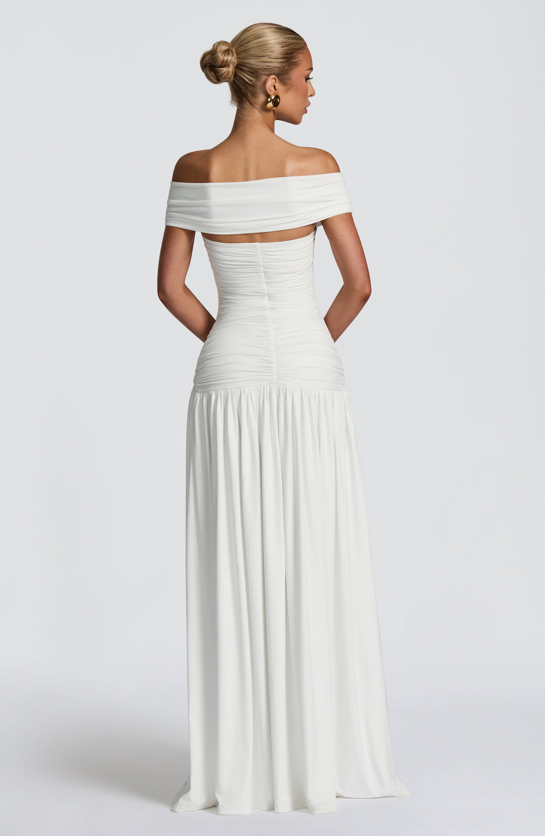 Lumaola Maxi Dress in White by Clandour, product photo 3