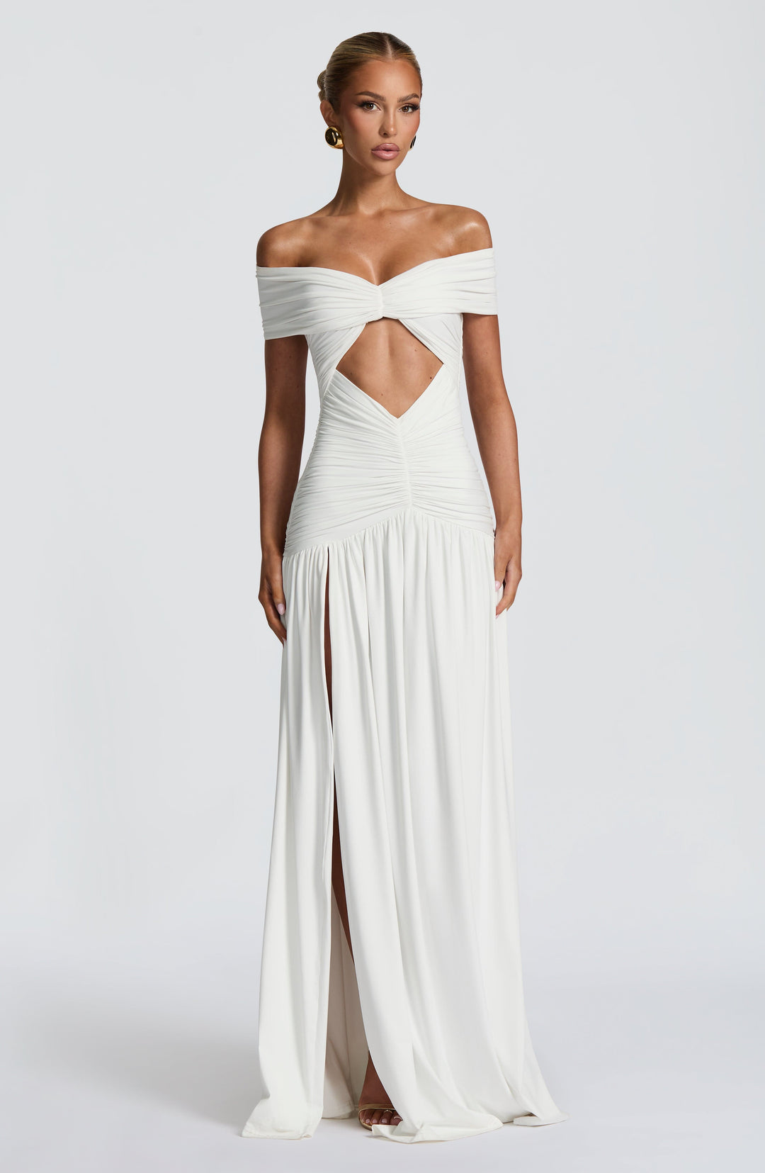 Lumaola Maxi Dress in White by Clandour, product photo 8