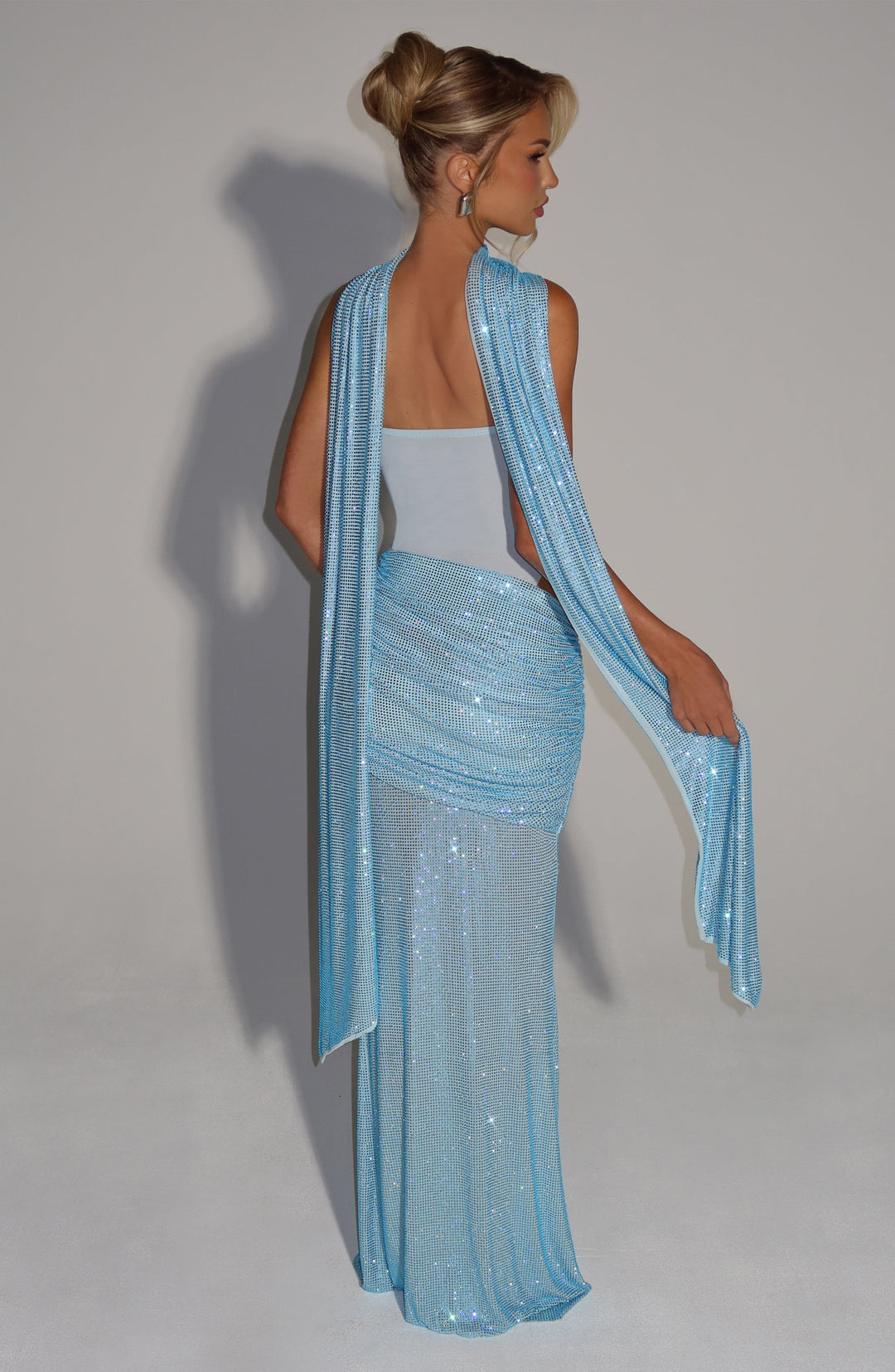 Lumaora Maxi Dress in Aqua by Clandour, product photo 3
