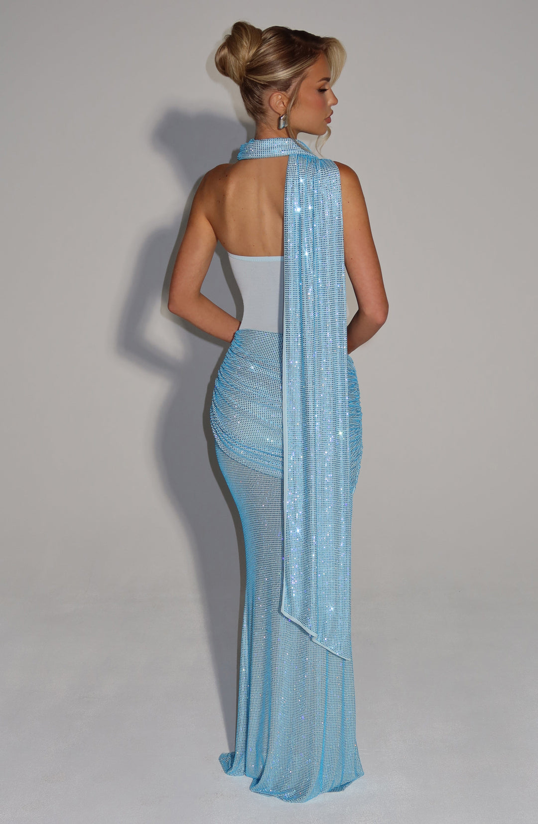 Lumaora Maxi Dress in Aqua by Clandour, product photo 4