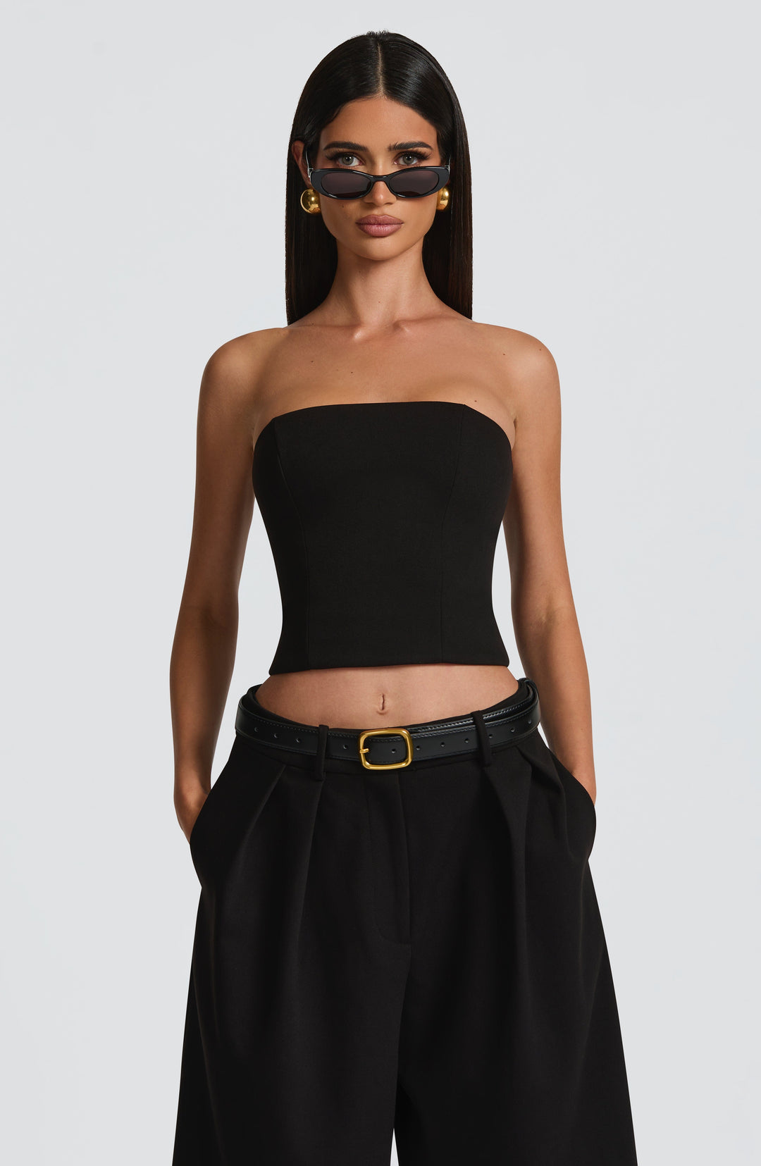 Lumaoria Top in Black by Clandour, product photo 1