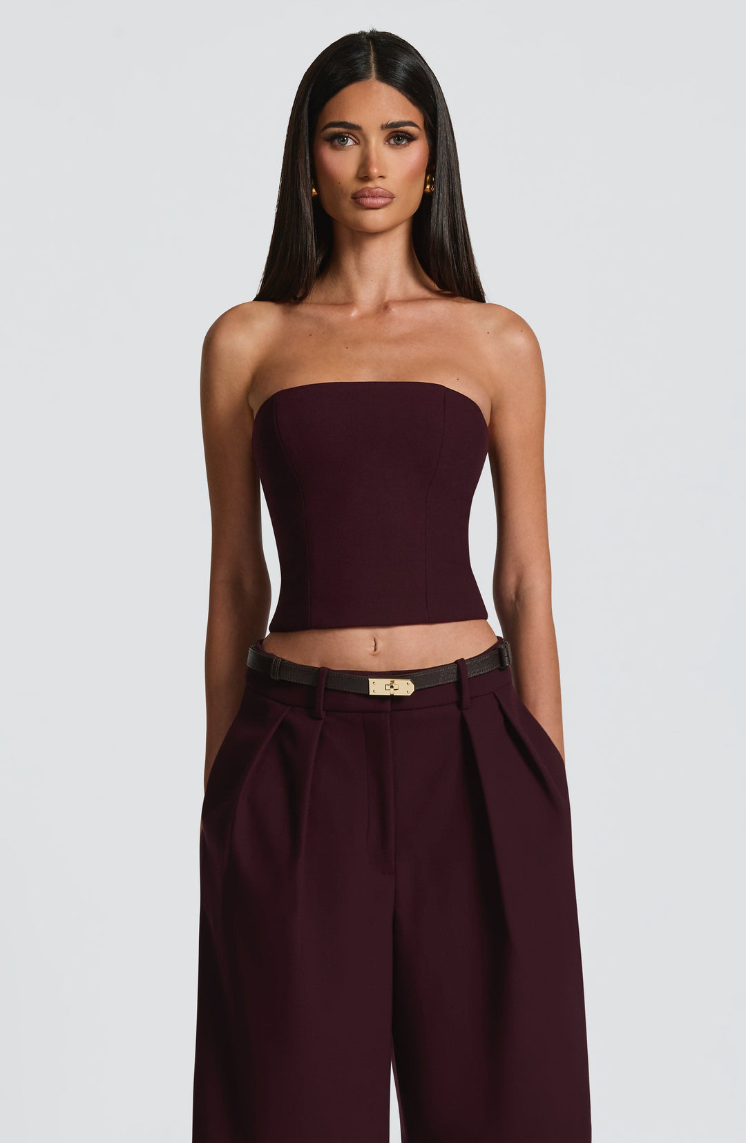 Lumaoria Top in Plum by Clandour, product photo 1