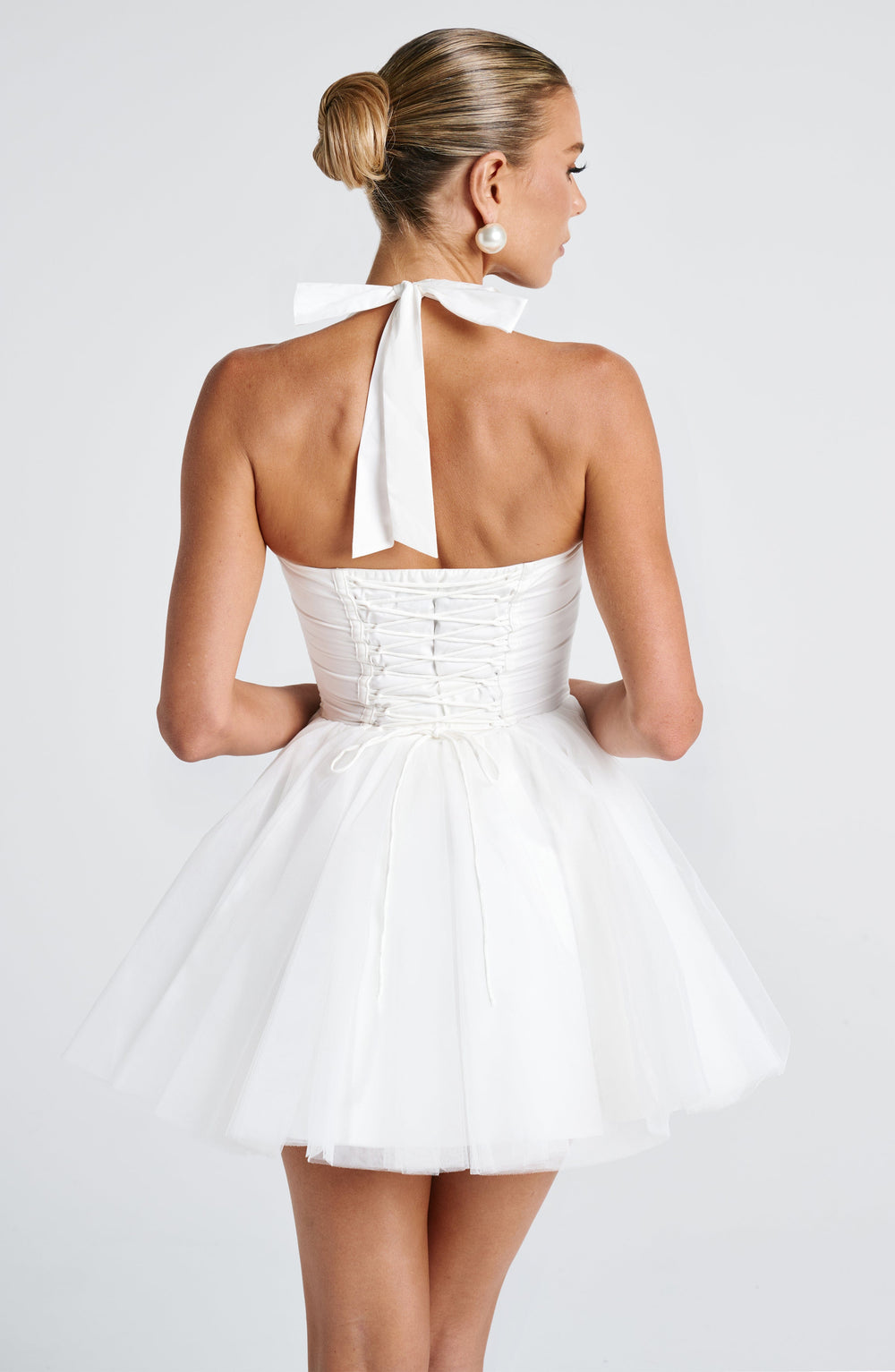 Lumari Mini Dress in Ivory by Clandour, product photo 2