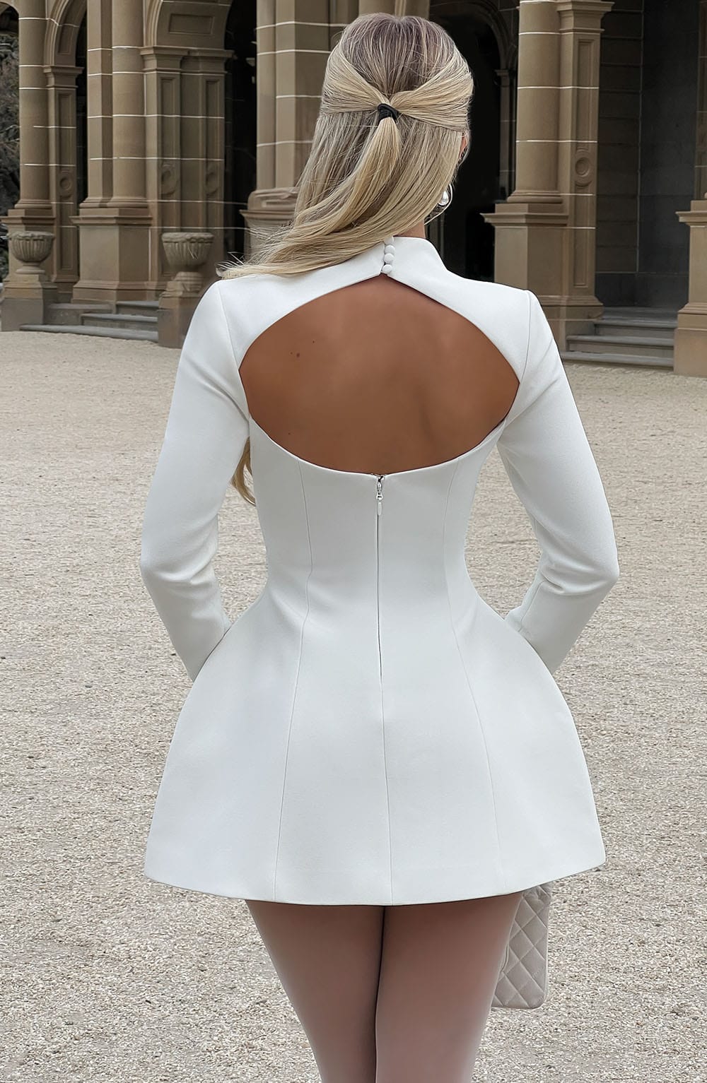 Lumayne Mini Dress in Ivory by Clandour, product photo 2