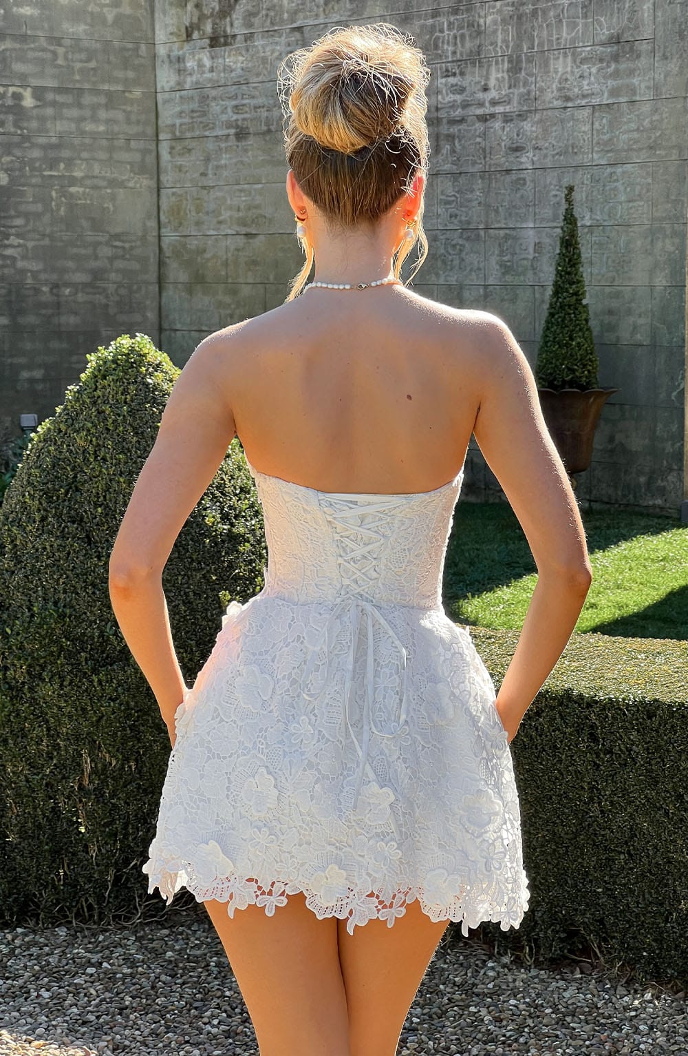 Miraelia Mini Dress in Ivory by Clandour, product photo 2