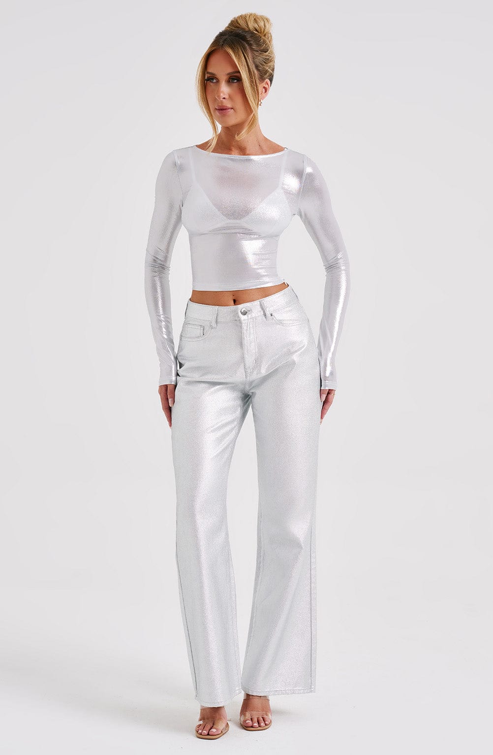 Miraelle Top in Silver by Clandour, product photo 4