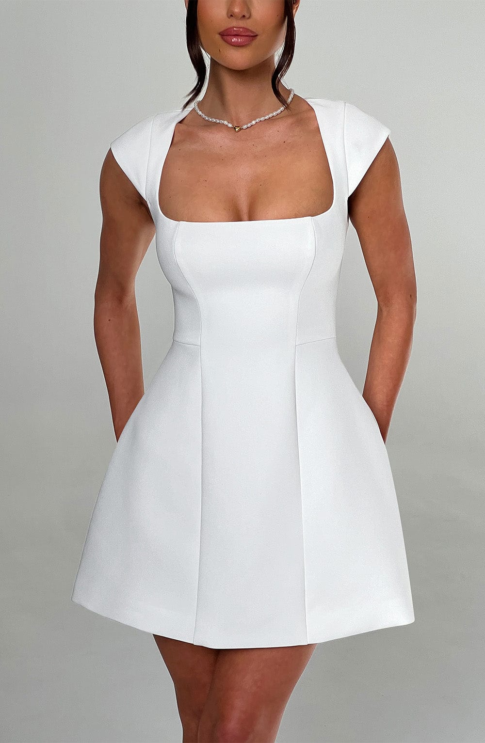 Miraessa Mini Dress in Ivory by Clandour, product photo 4