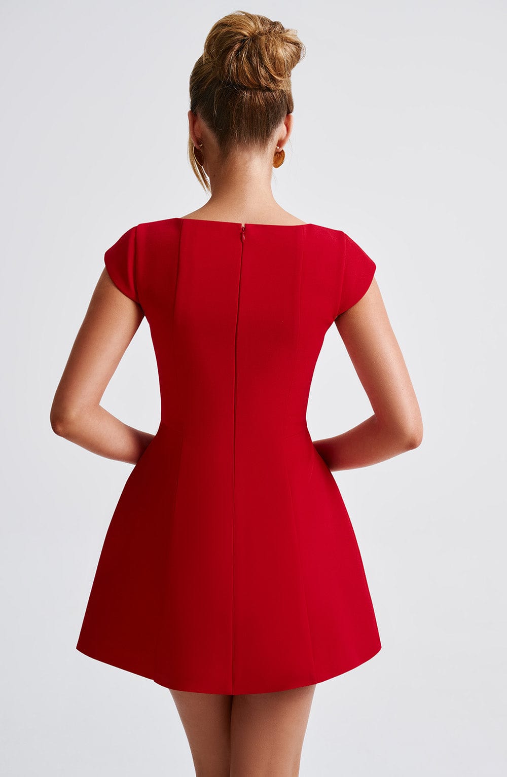 Miraessa Mini Dress in Red by Clandour, product photo 2