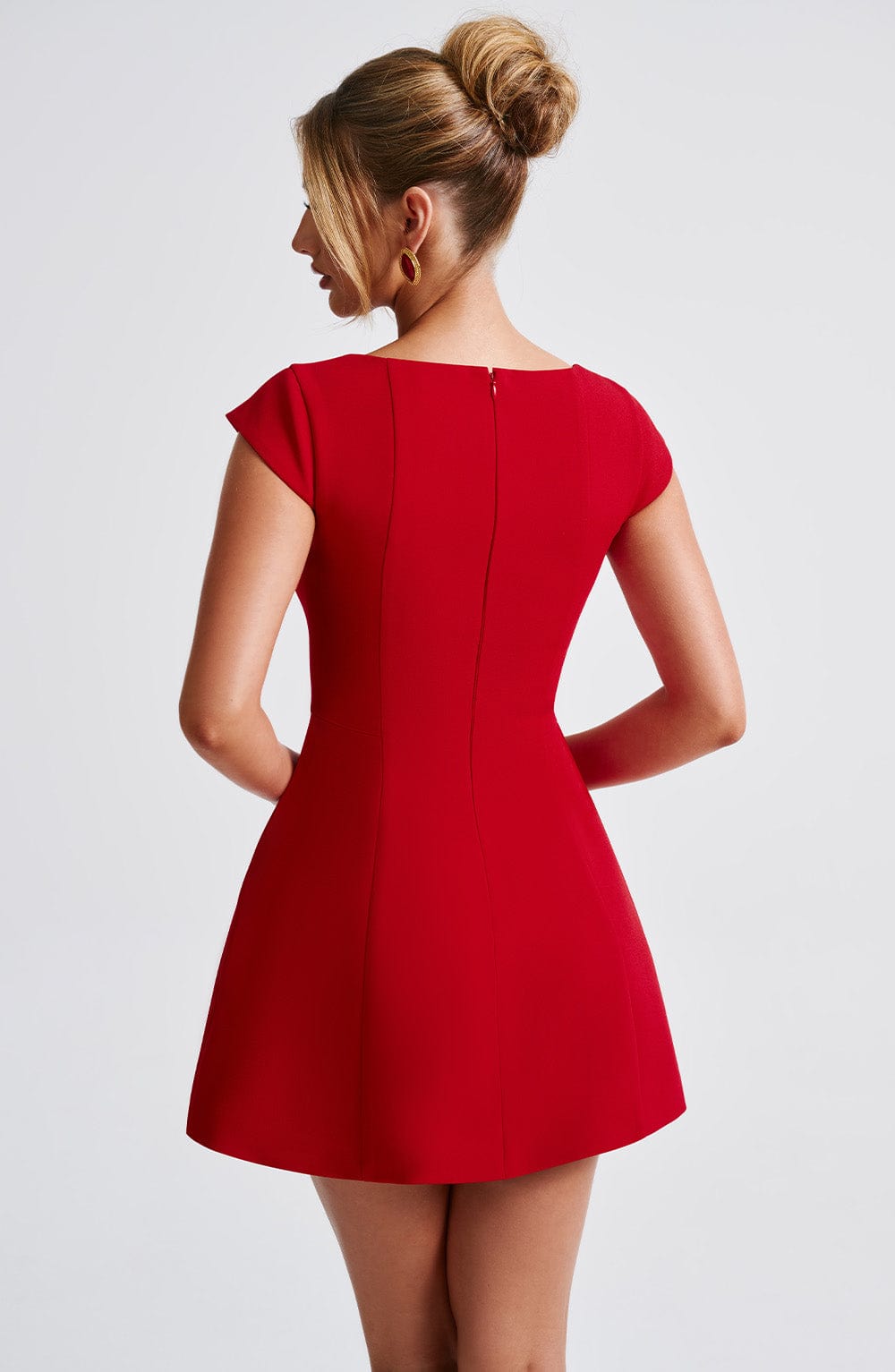 Miraessa Mini Dress in Red by Clandour, product photo 7