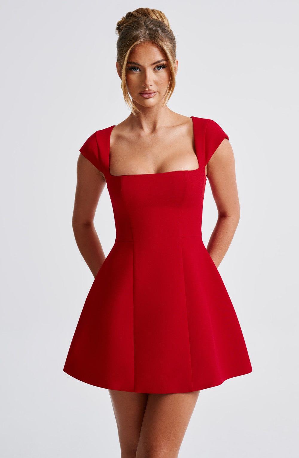 Miraessa Mini Dress in Red by Clandour, product photo 8