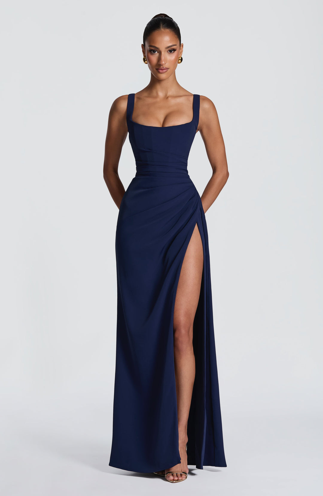 Miraina Maxi Dress in Navy by Clandour, product photo 1