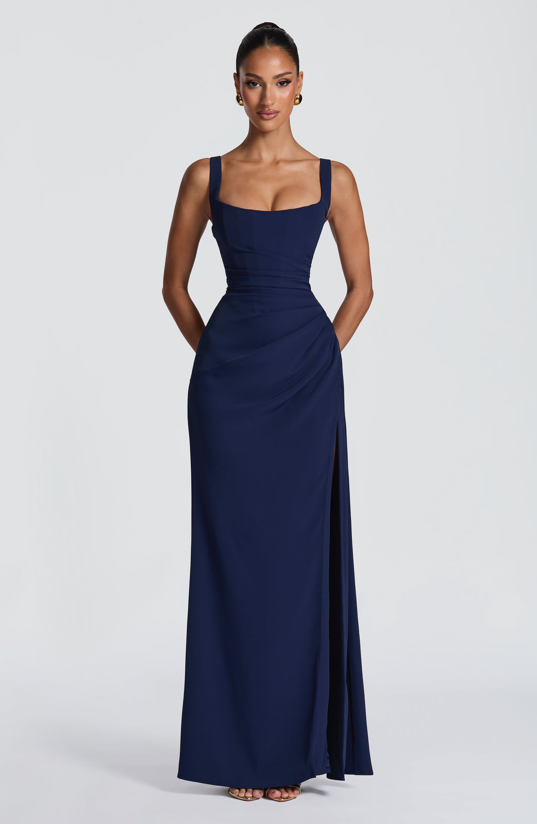Miraina Maxi Dress in Navy by Clandour, product photo 4