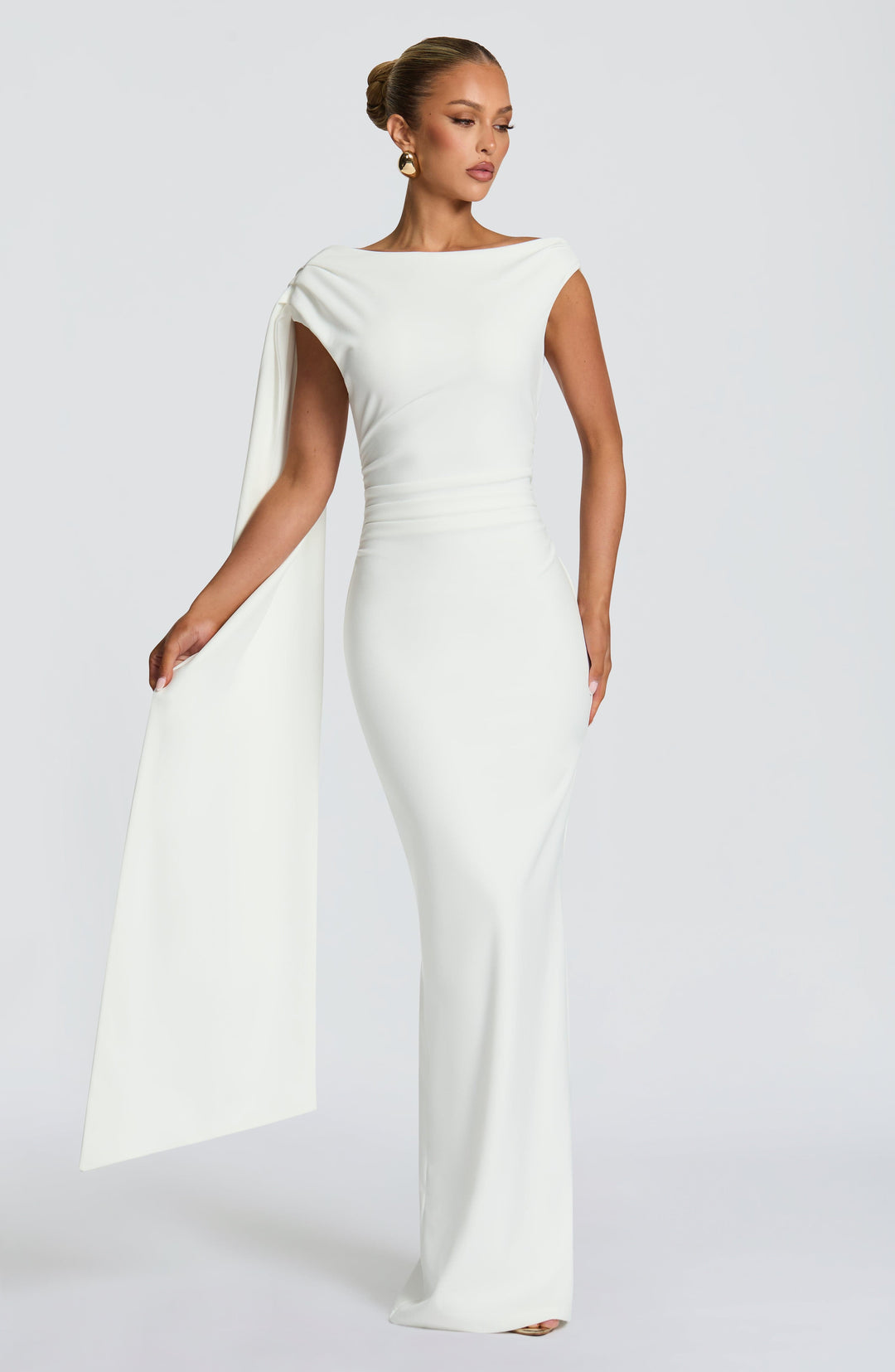 Miraine Maxi Dress in Ivory by Clandour, product photo 1