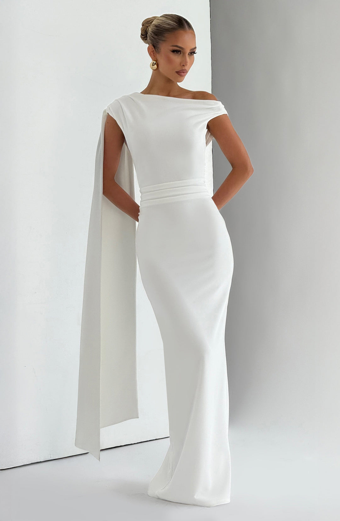 Miraine Maxi Dress in Ivory by Clandour, product photo 2
