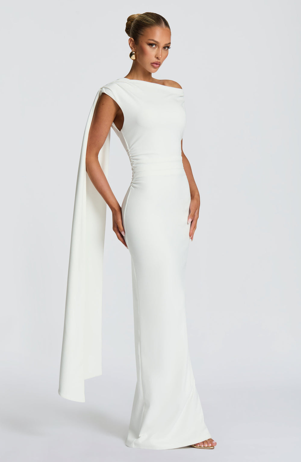 Miraine Maxi Dress in Ivory by Clandour, product photo 3