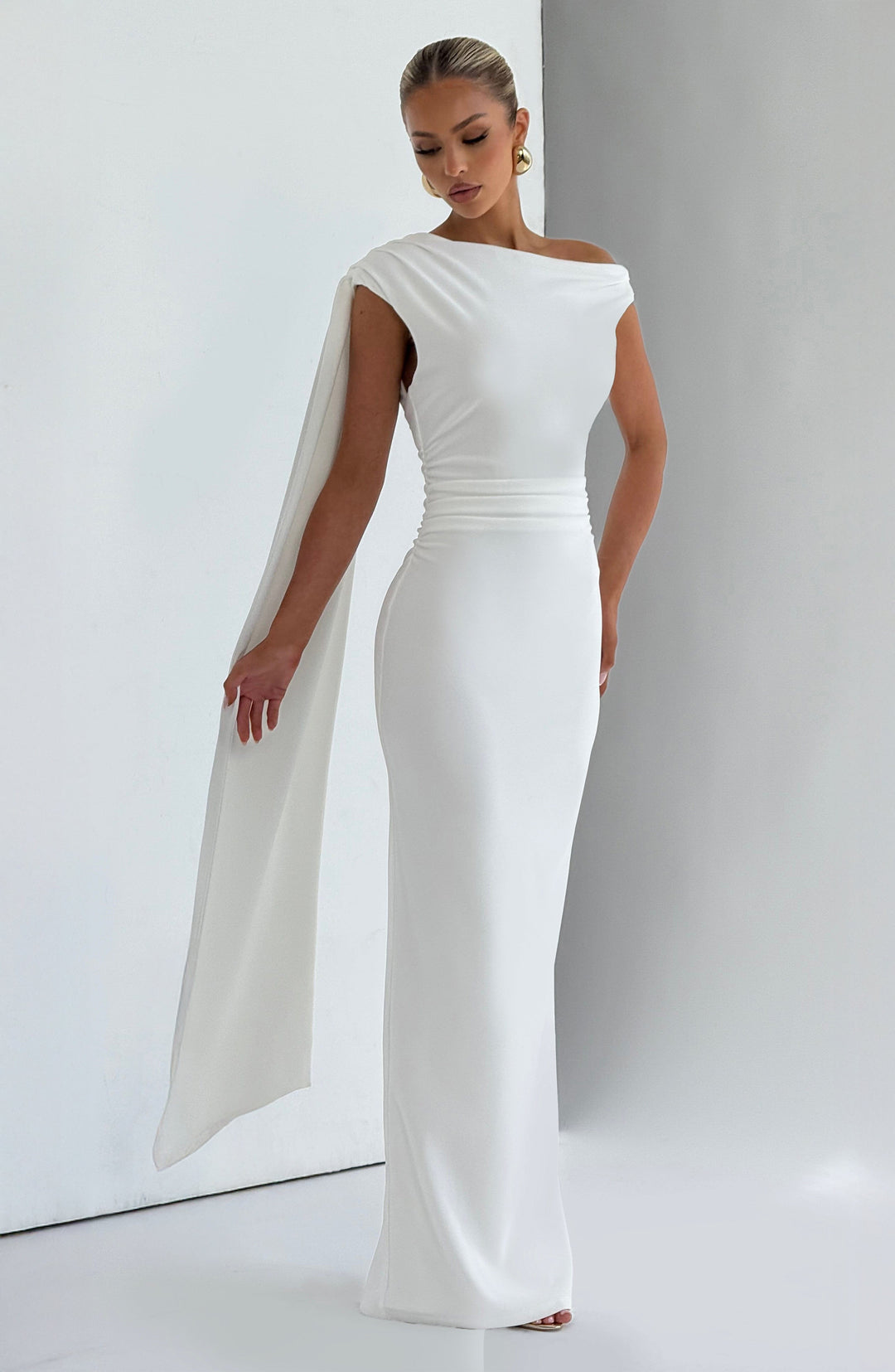 Miraine Maxi Dress in Ivory by Clandour, product photo 6
