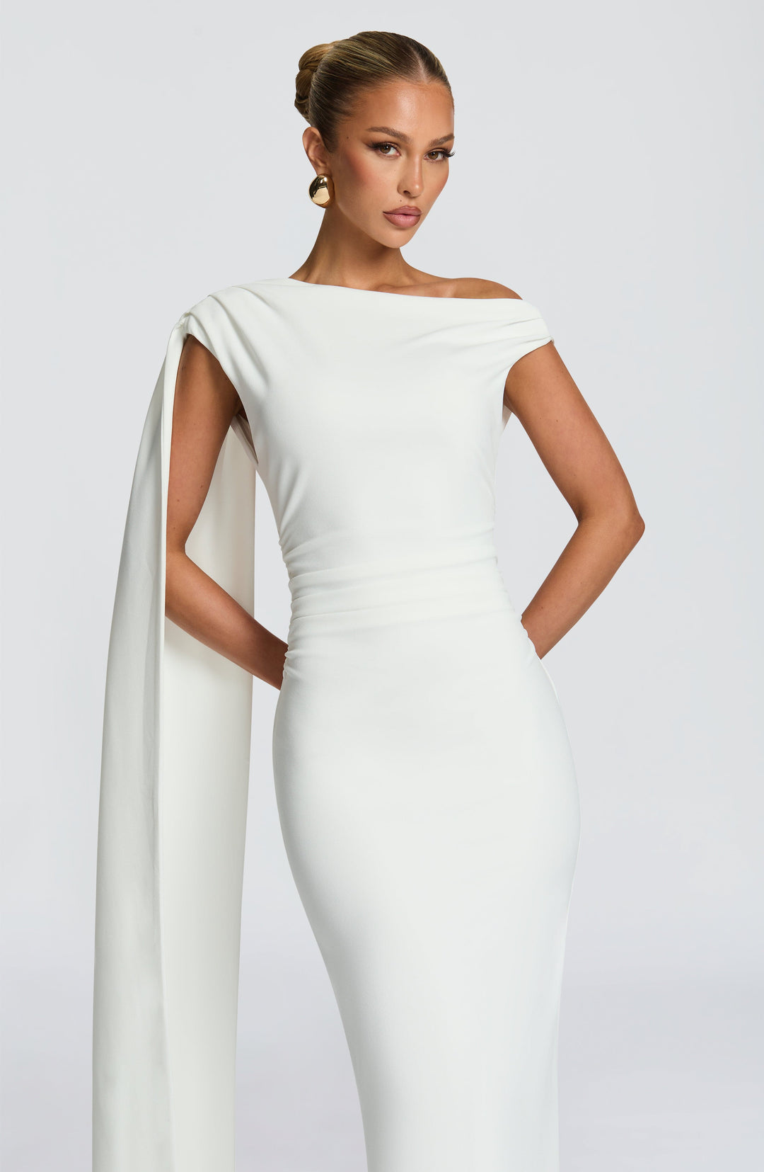 Miraine Maxi Dress in Ivory by Clandour, product photo 7