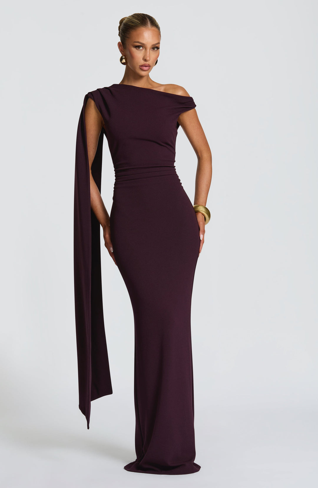 Miraine Maxi Dress in Plum by Clandour, product photo 1