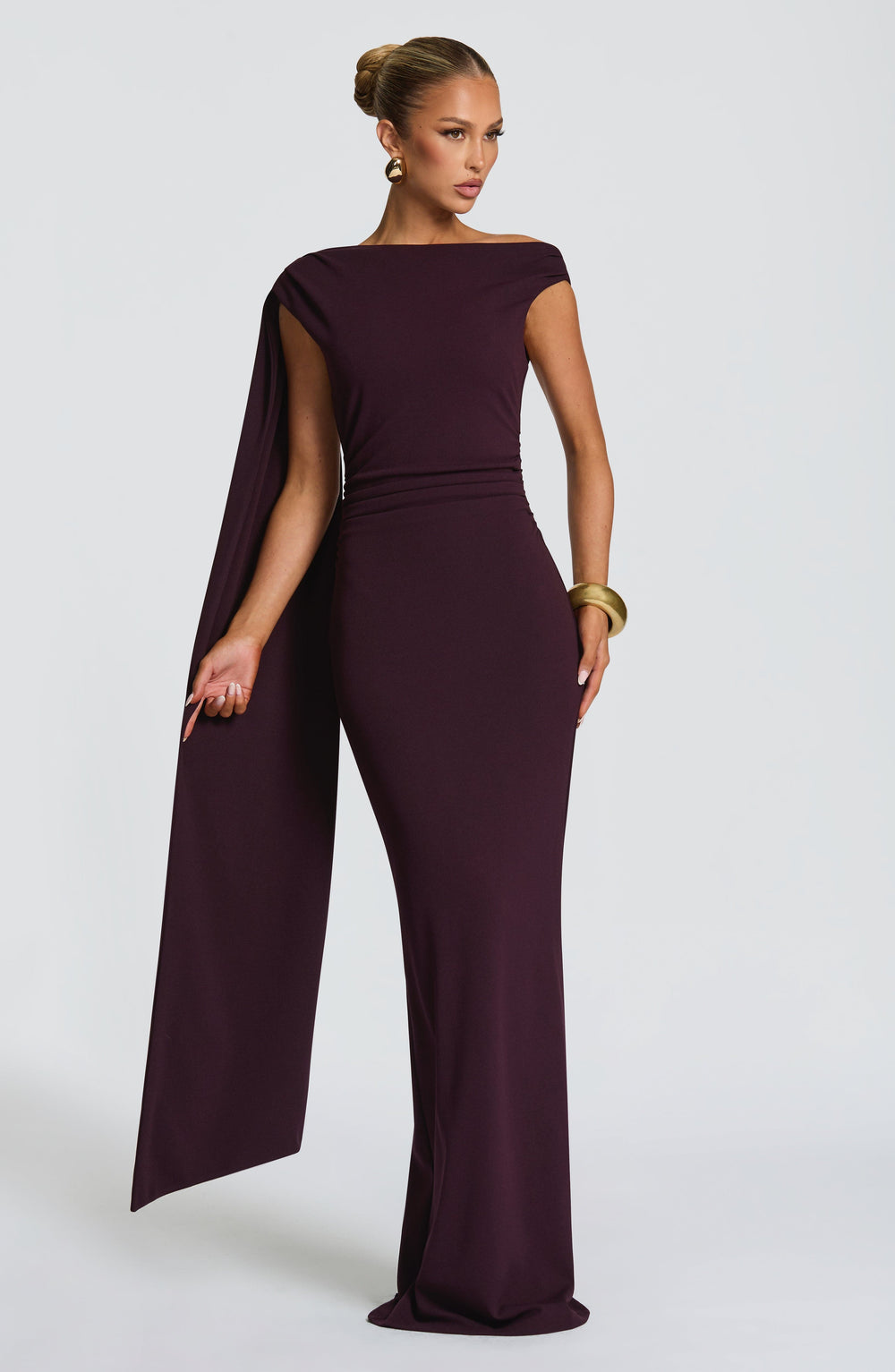 Miraine Maxi Dress in Plum by Clandour, product photo 2