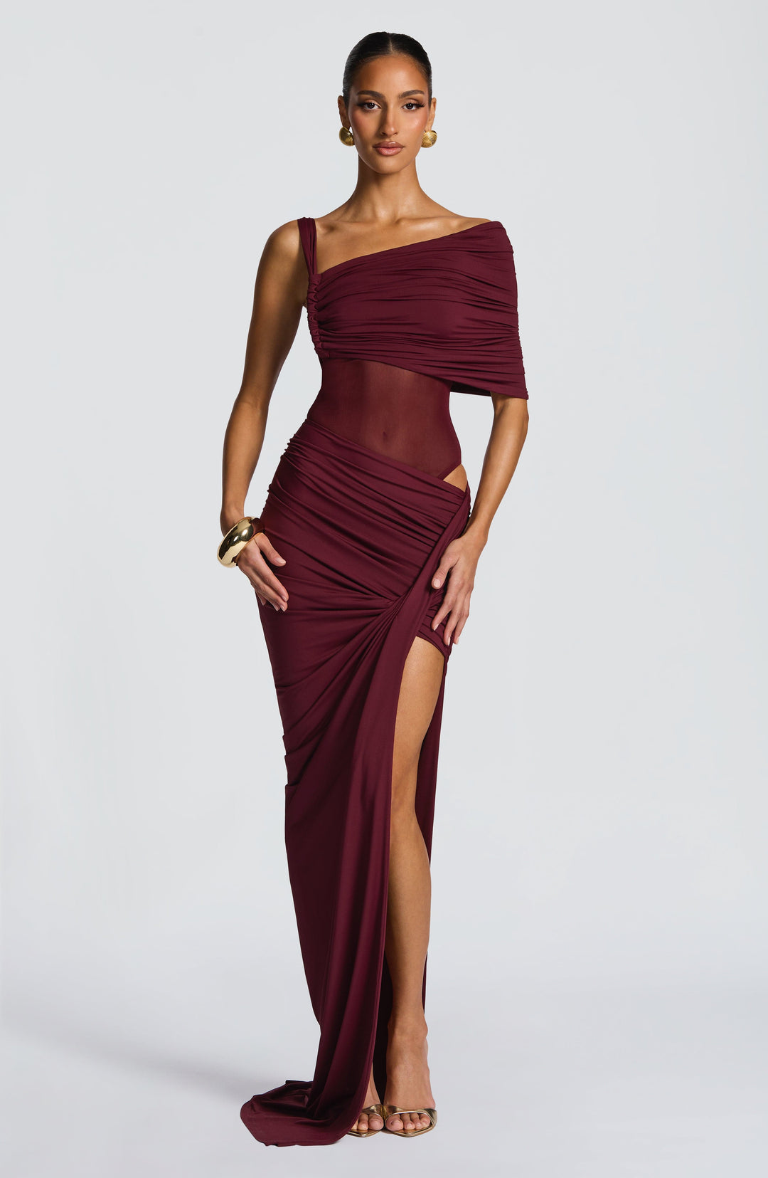 Mirairis Bodysuit in Cherry Lacquer by Clandour, product photo 5