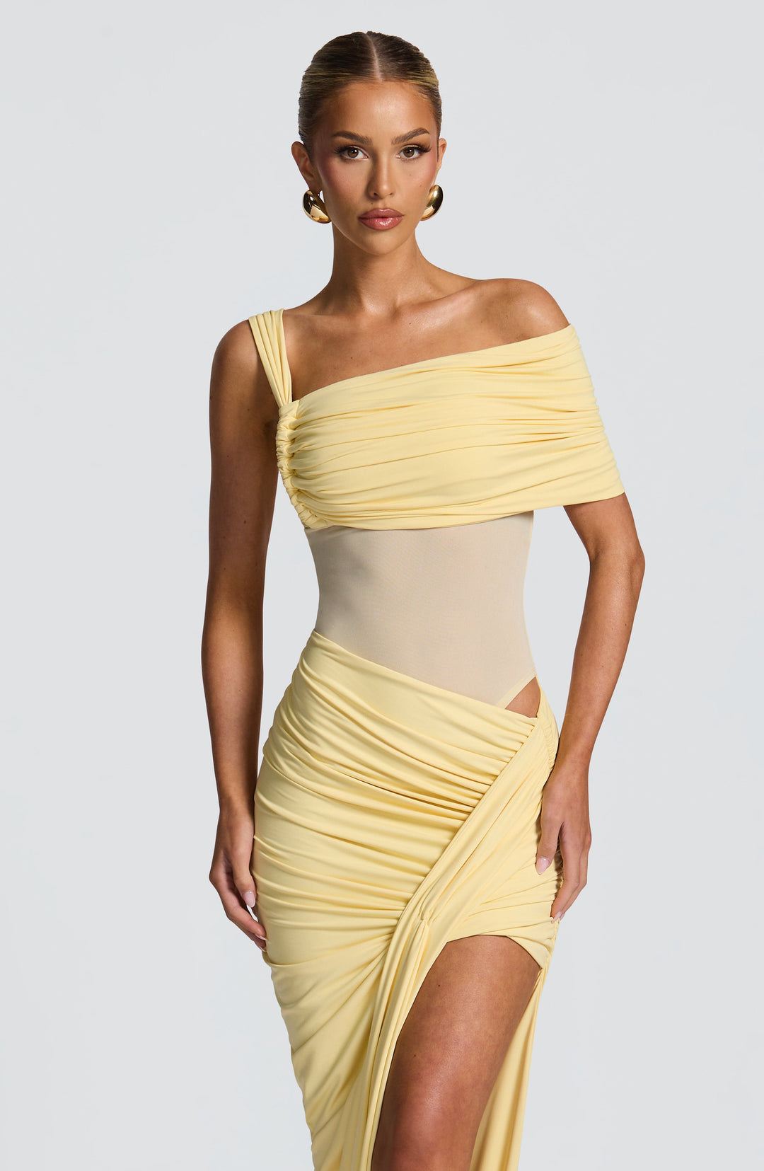 Mirairis Bodysuit in Lemon by Clandour, product photo 1