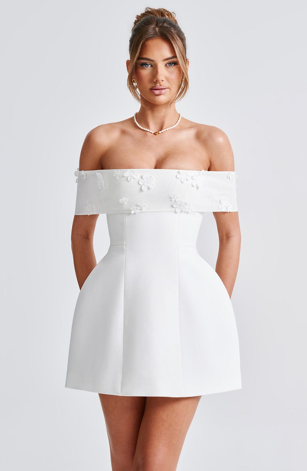 Miraise Mini Dress in Ivory by Clandour, product photo 5