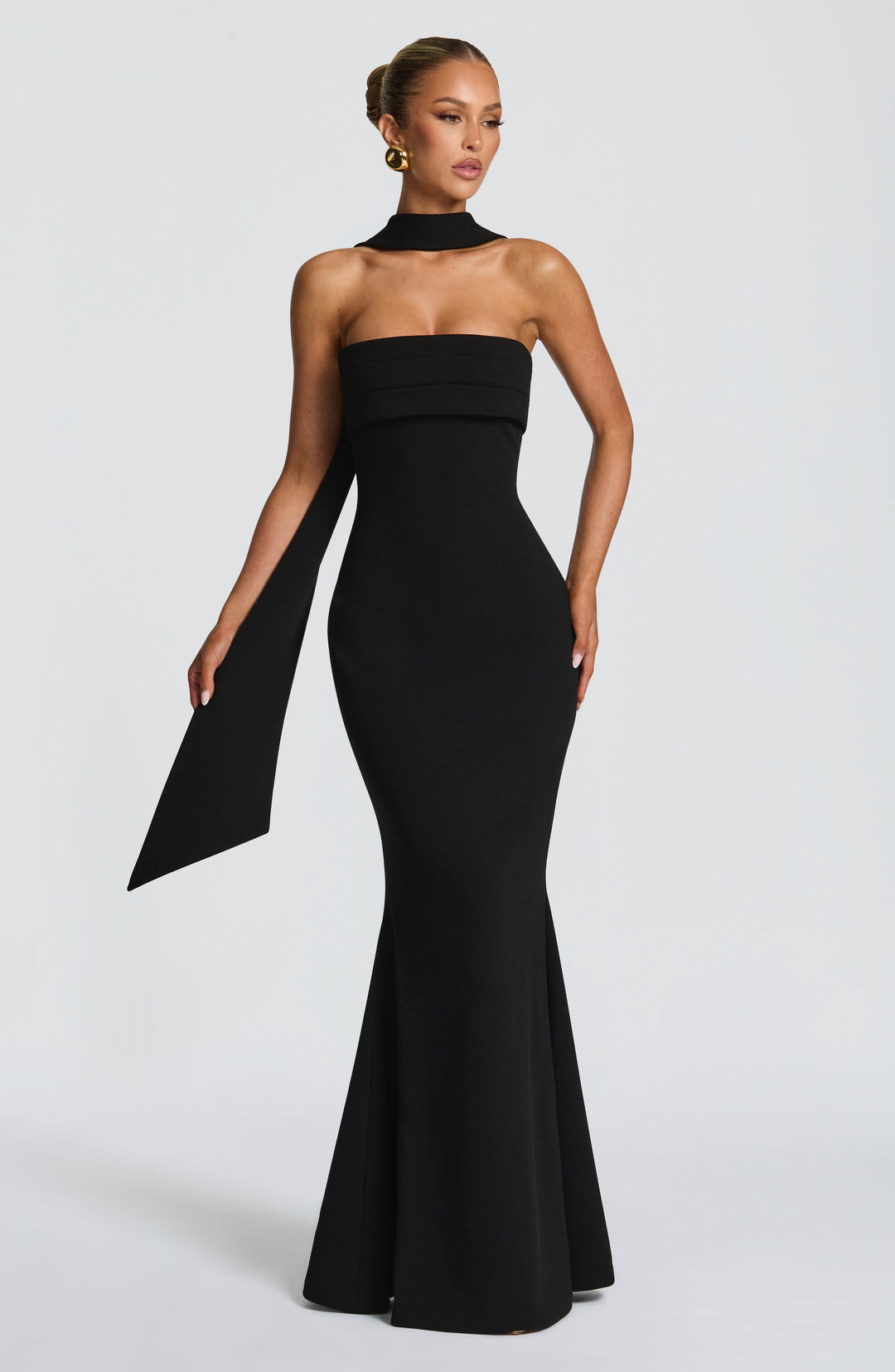 Miralina Maxi Dress in Black by Clandour, product photo 1