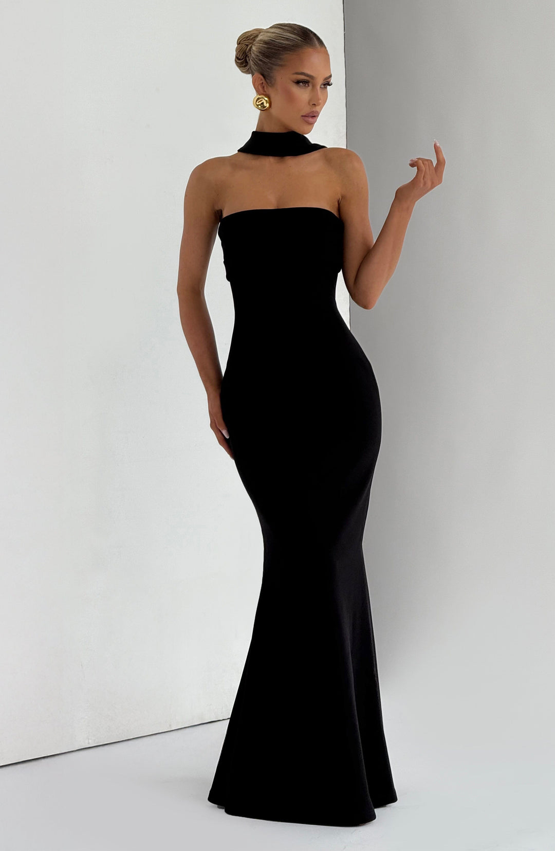 Miralina Maxi Dress in Black by Clandour, product photo 8
