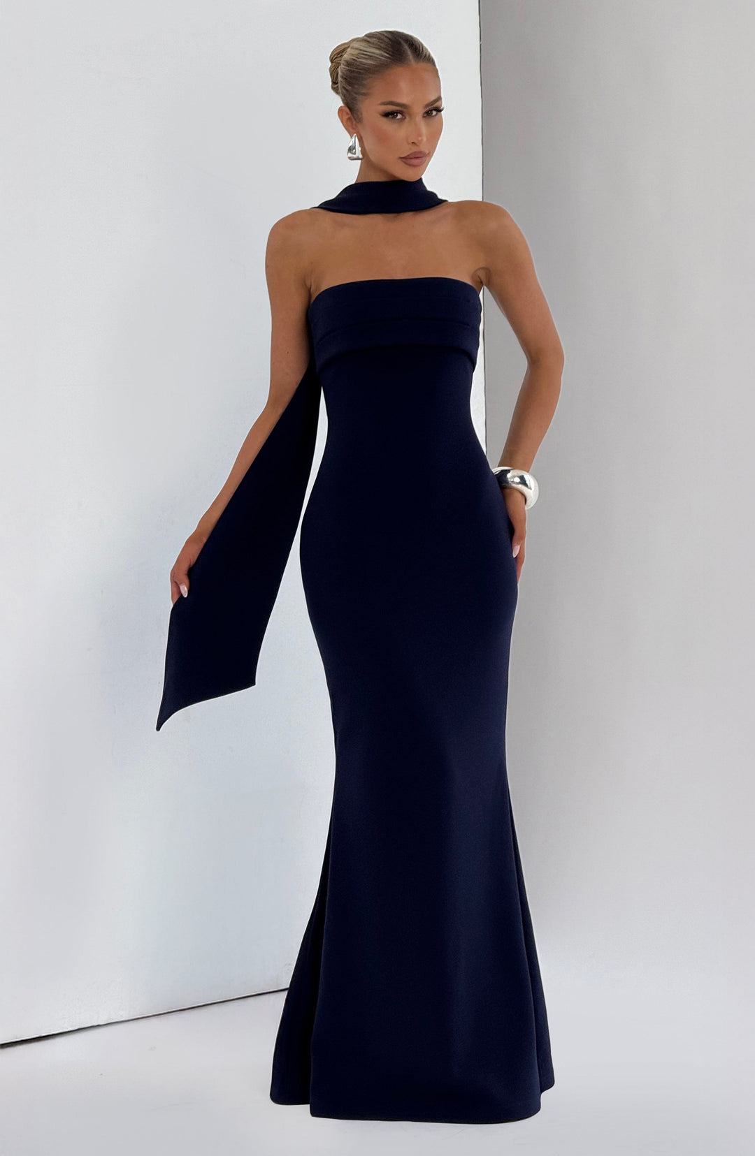 Miralina Maxi Dress in Navy by Clandour, product photo 6