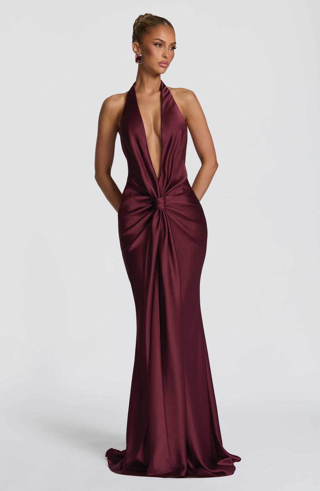 Miralise Gown in Cherry Lacquer by Clandour, product photo 6