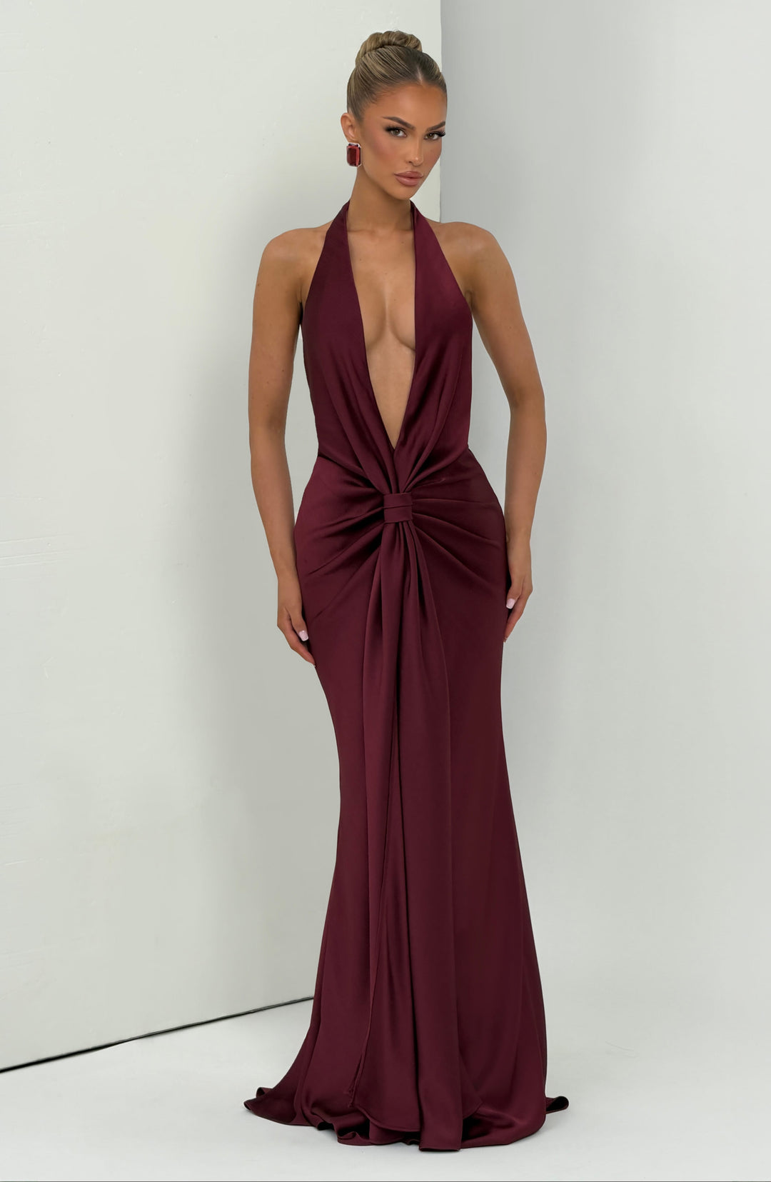 Miralise Gown in Cherry Lacquer by Clandour, product photo 7
