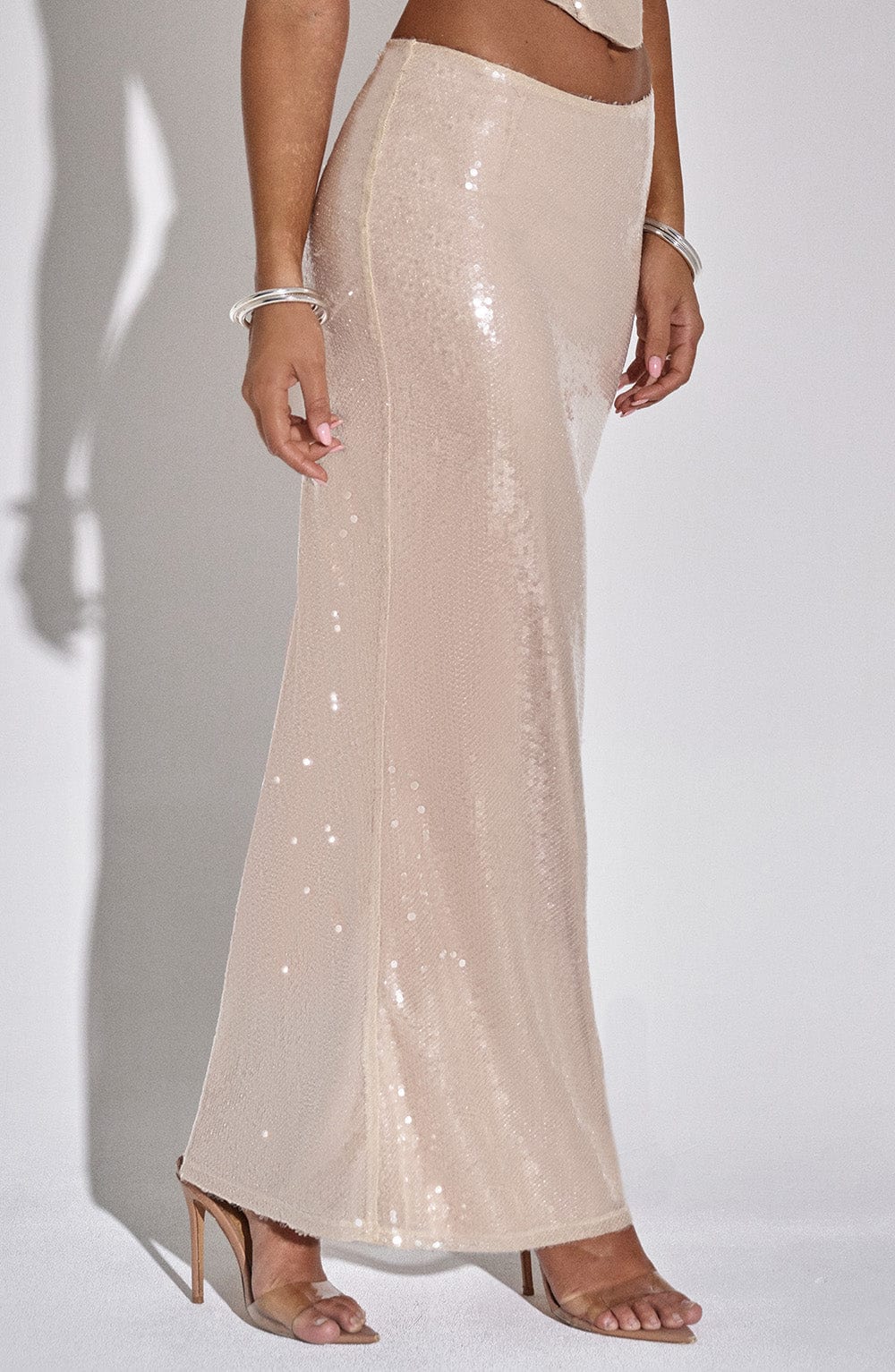 Miranna Maxi Skirt in Nude by Clandour, product photo 9