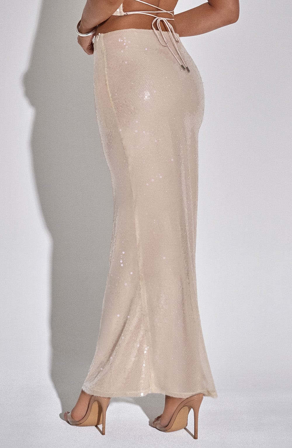 Miranna Maxi Skirt in Nude by Clandour, product photo 10