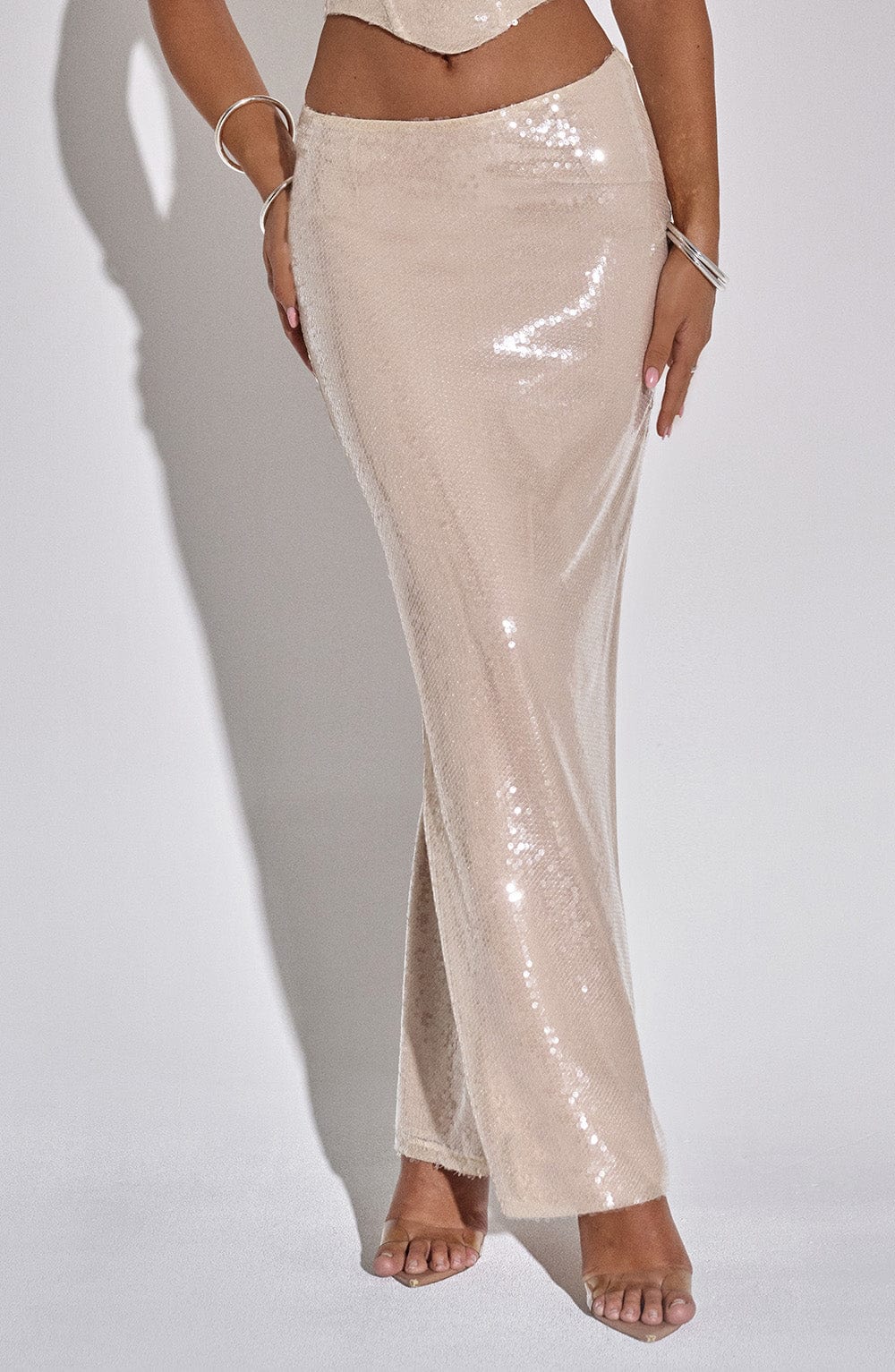 Miranna Maxi Skirt in Nude by Clandour, product photo 12