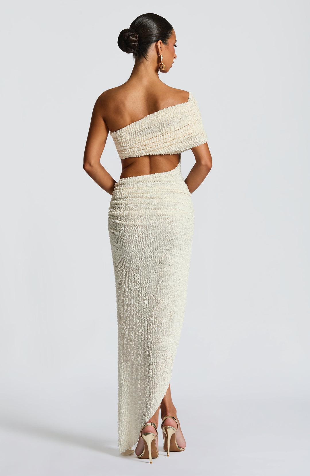 Miraola Midi Dress in Ivory by Clandour, product photo 2