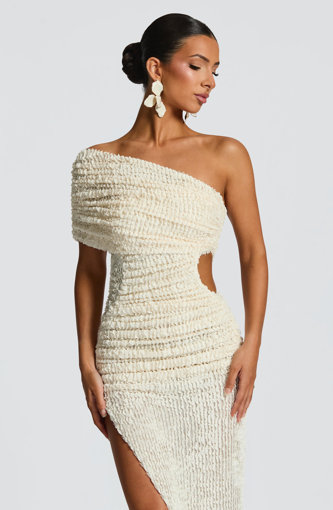 Miraola Midi Dress in Ivory by Clandour, product photo 5
