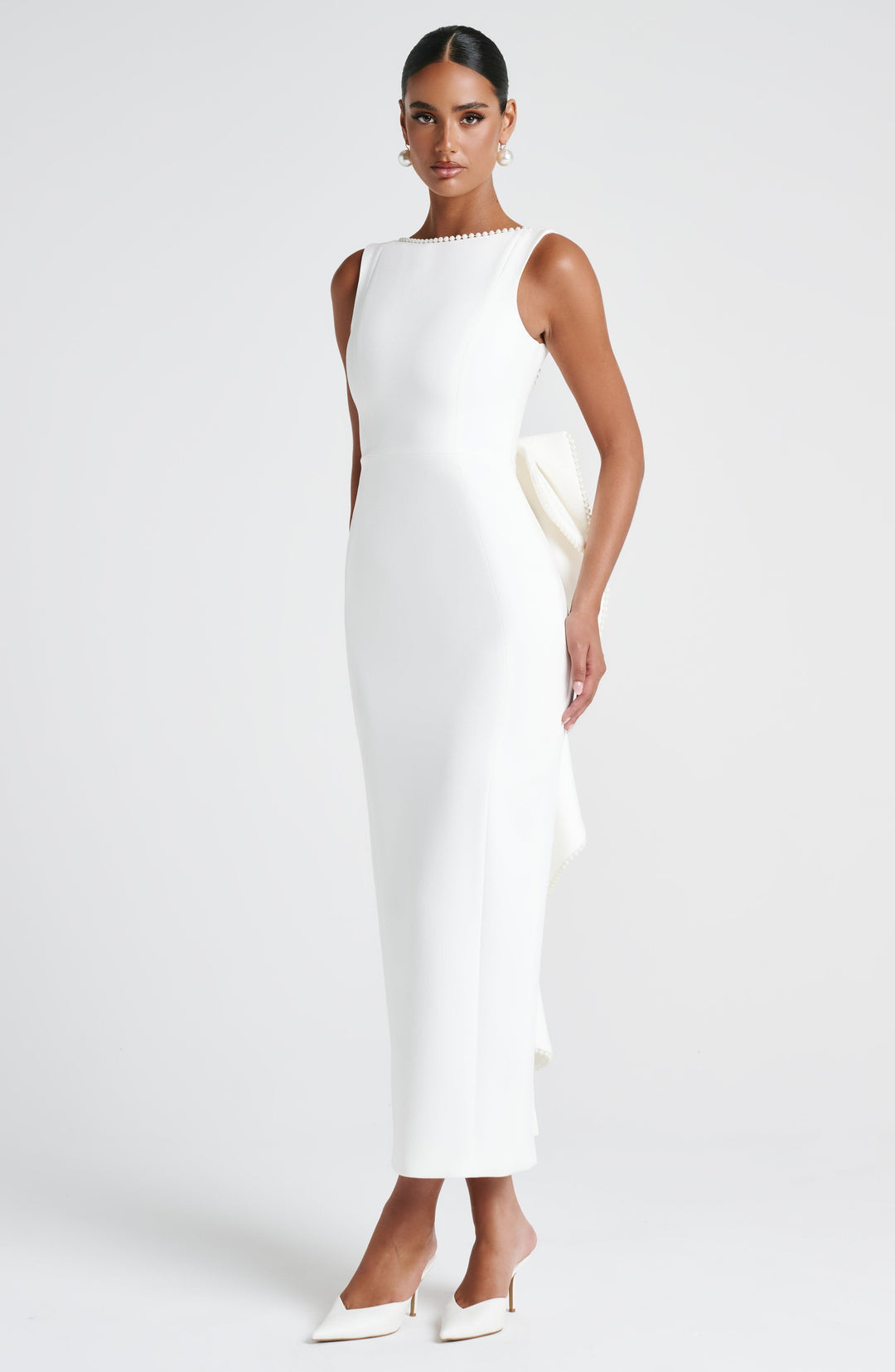 Miraora Midaxi Dress in Ivory by Clandour, product photo 5