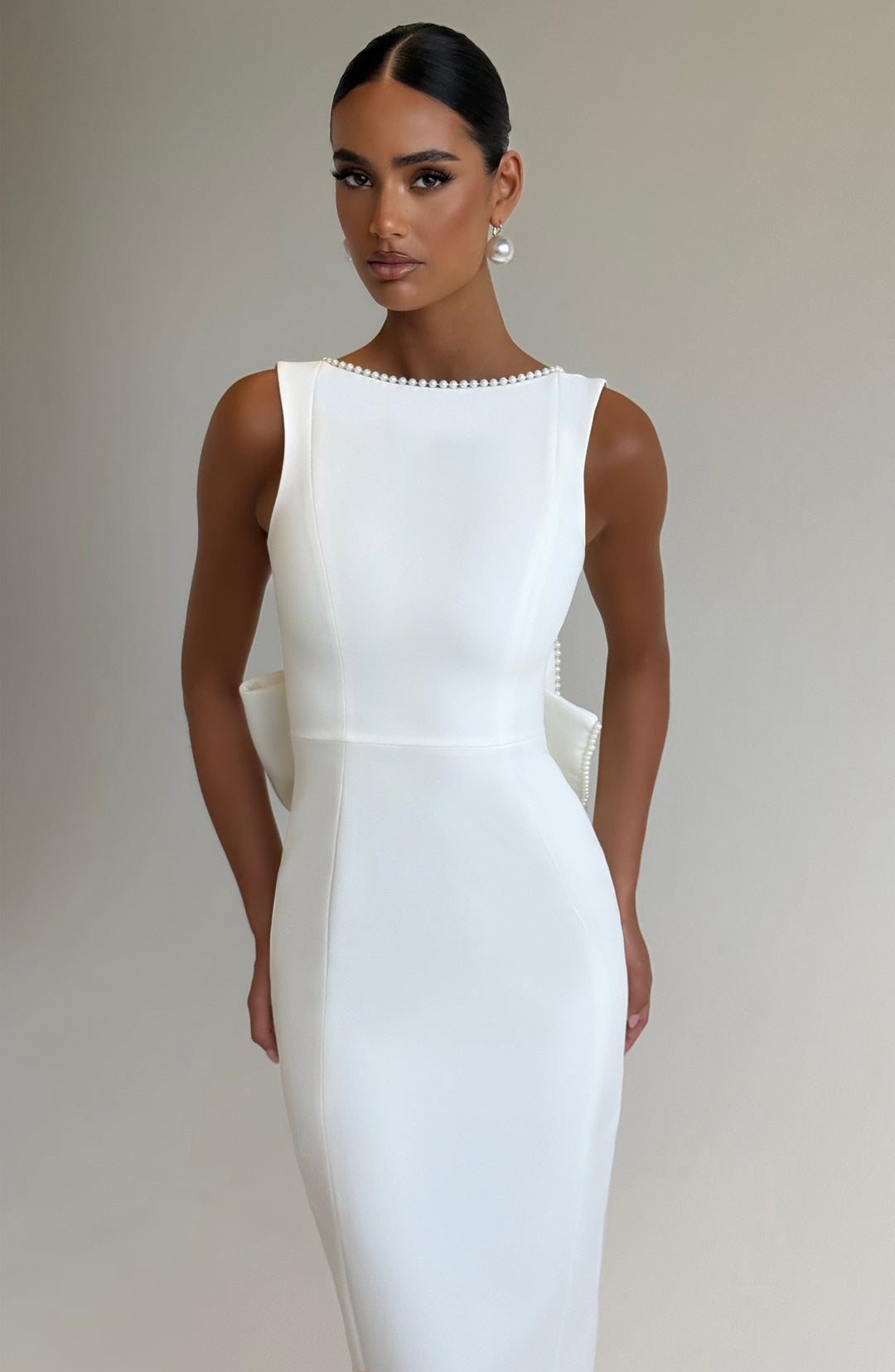 Miraora Midaxi Dress in Ivory by Clandour, product photo 7