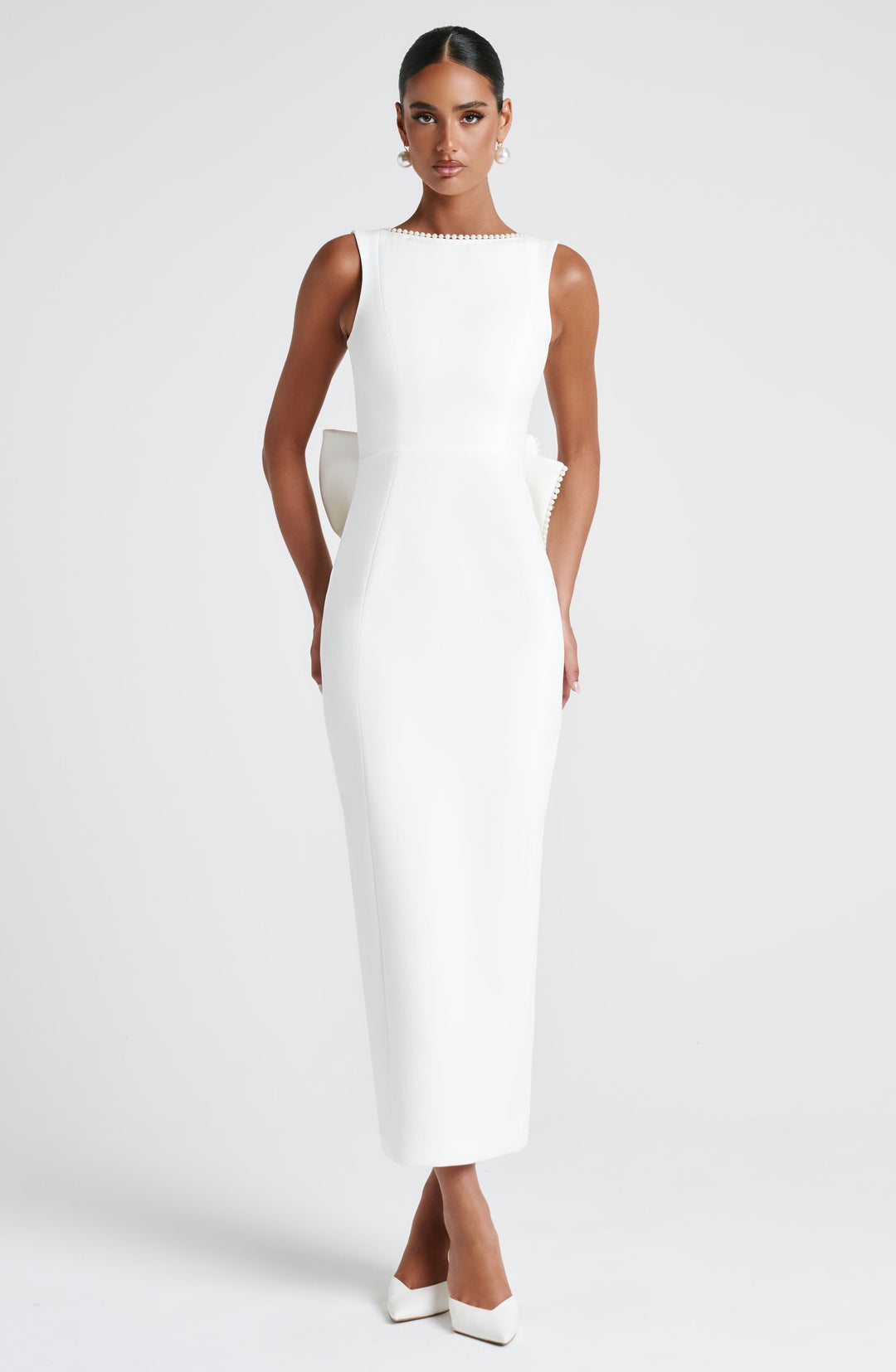 Miraora Midaxi Dress in Ivory by Clandour, product photo 8