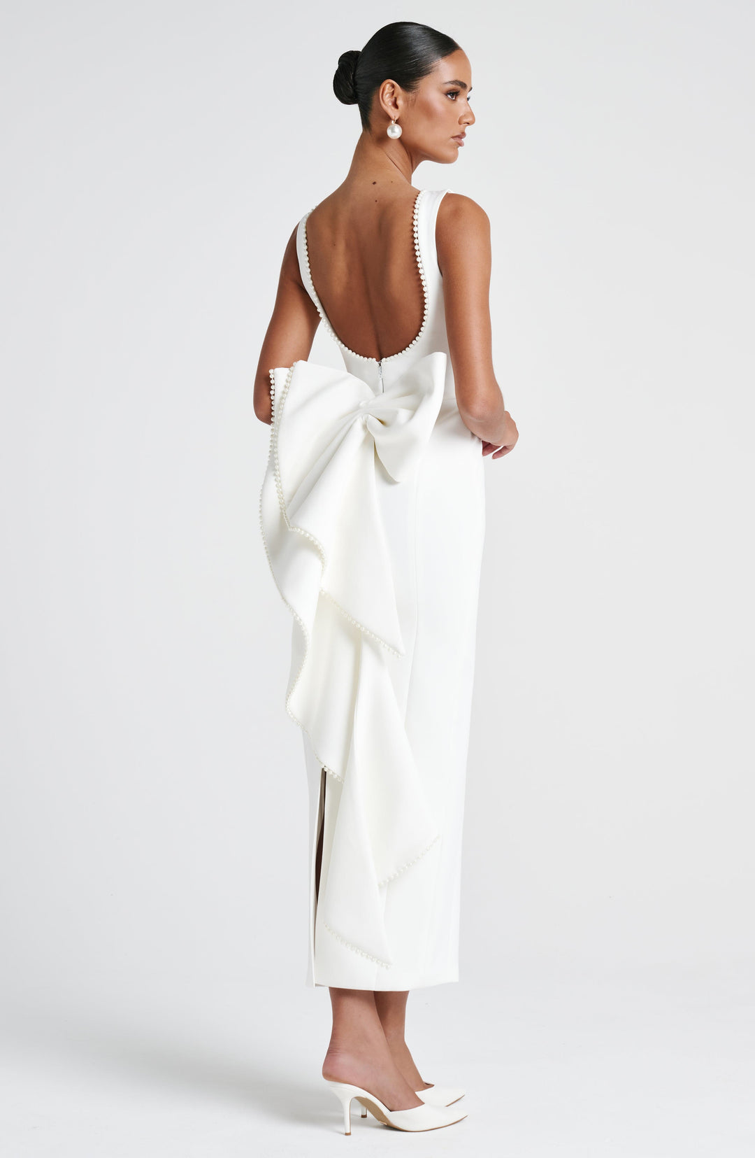Miraora Midaxi Dress in Ivory by Clandour, product photo 11