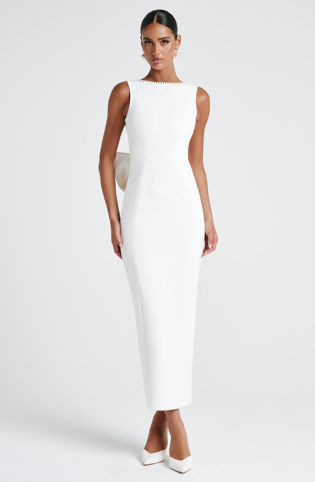 Miraora Midaxi Dress in Ivory by Clandour, product photo 12